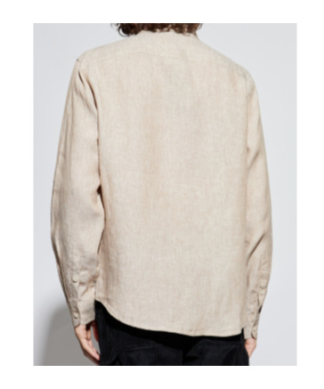 Paul & Shark Linen Shirt In Neutral
