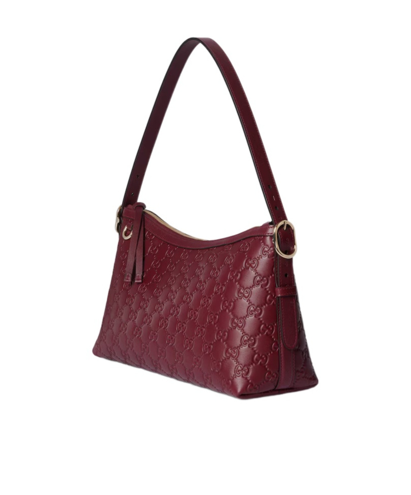 Gucci Gg Emblem Medium Shoulder Bag In Red