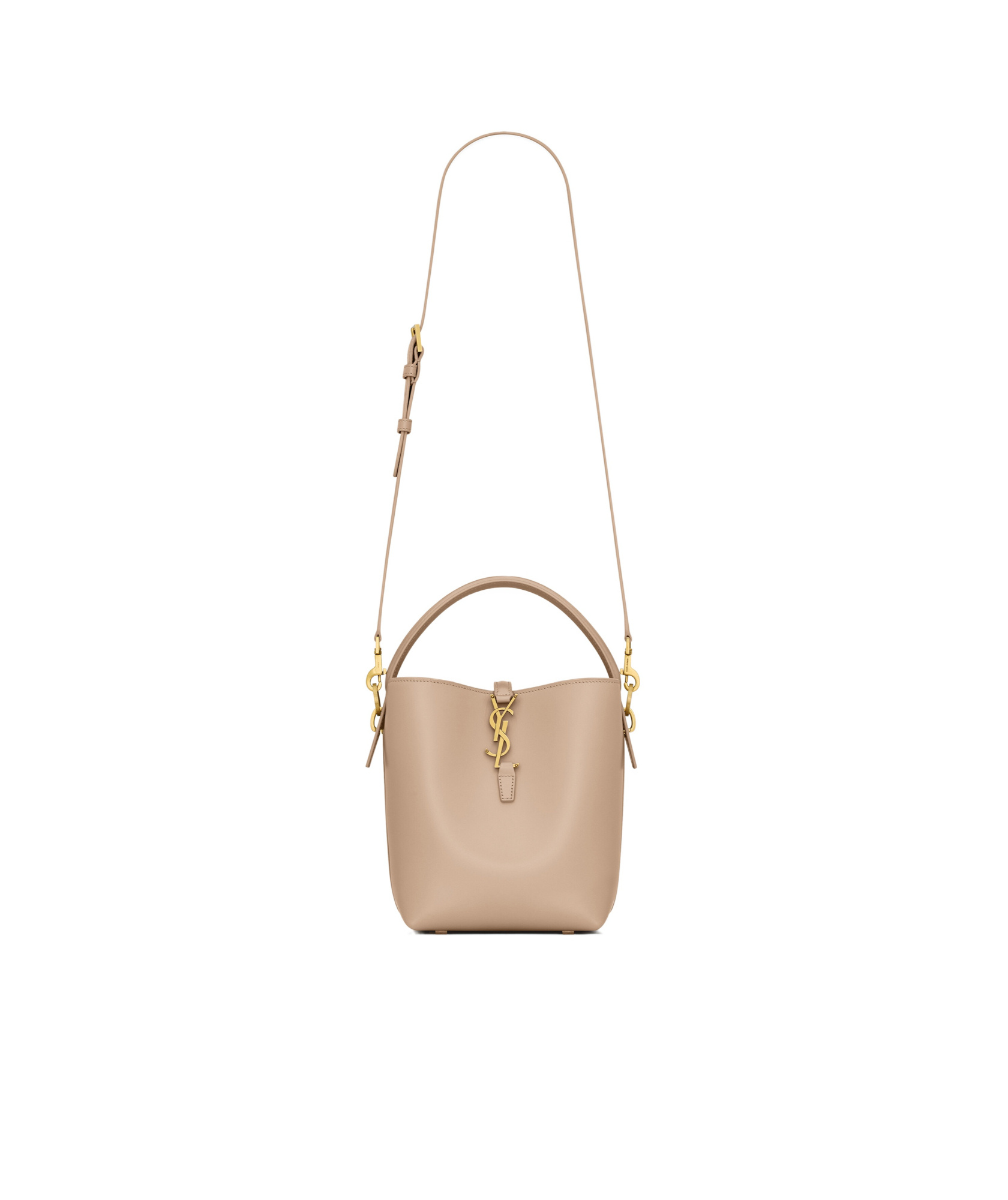 Saint Laurent Le 37 Small In Shiny Leather In Brown