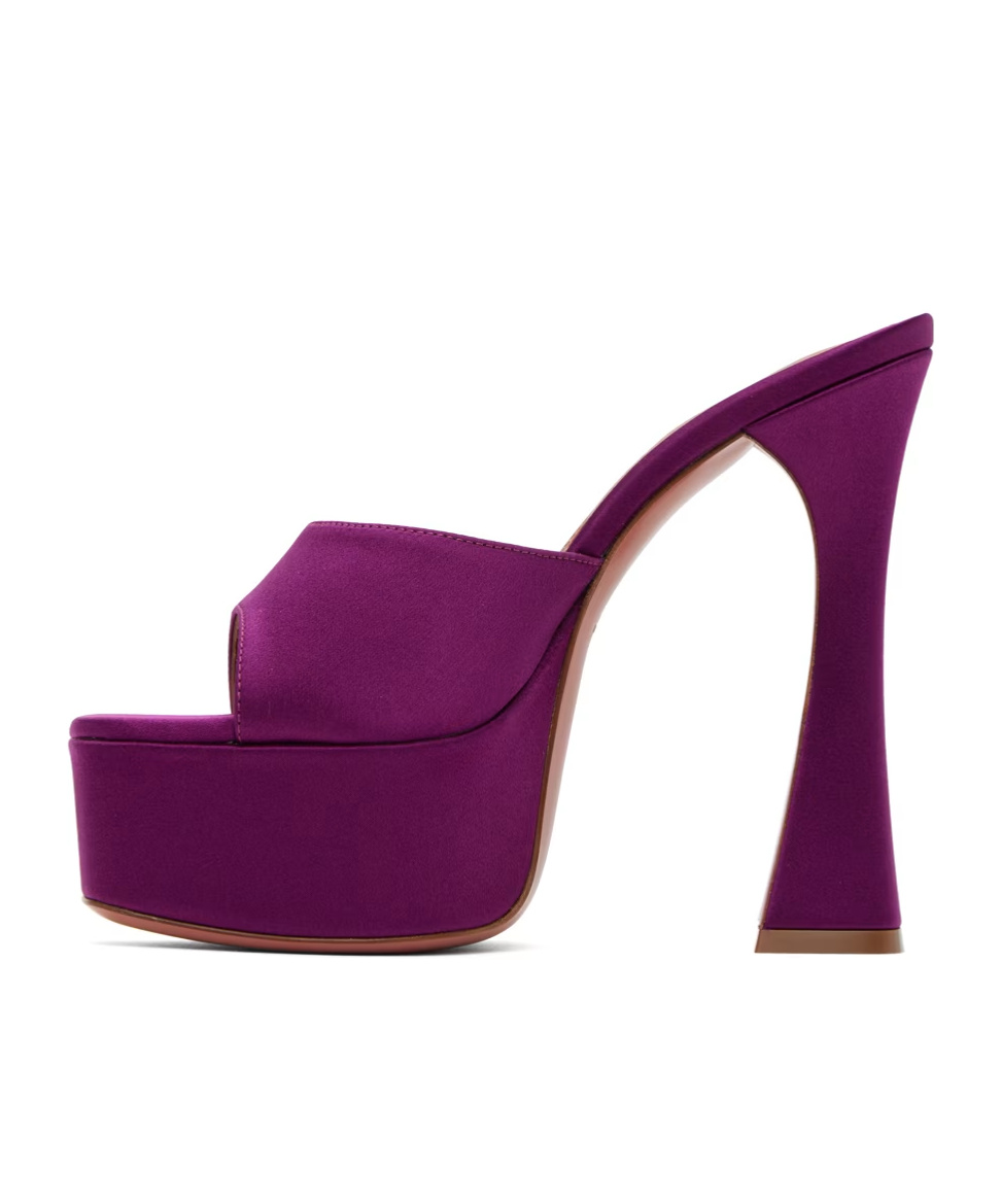 AMINA MUADDI DALIDA SQUARE-TOED HIGH-HEELED SANDALS 