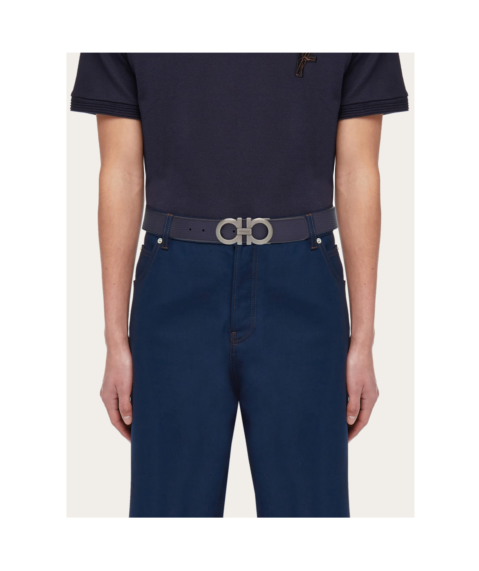 Ferragamo Buckle Belt In Black