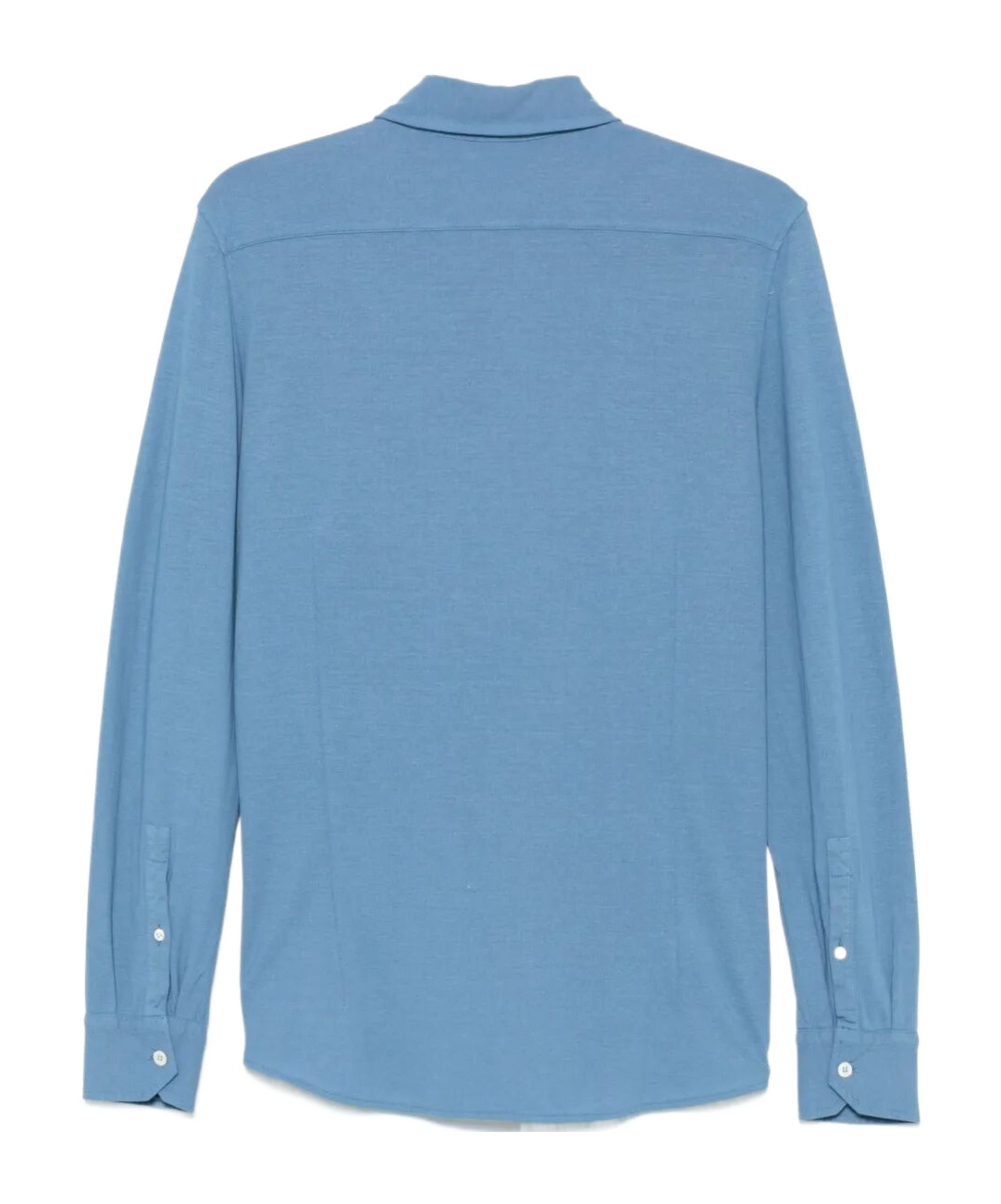 Drumohr Button-down Cotton Shirt With Structured Collar In Blu Polvere