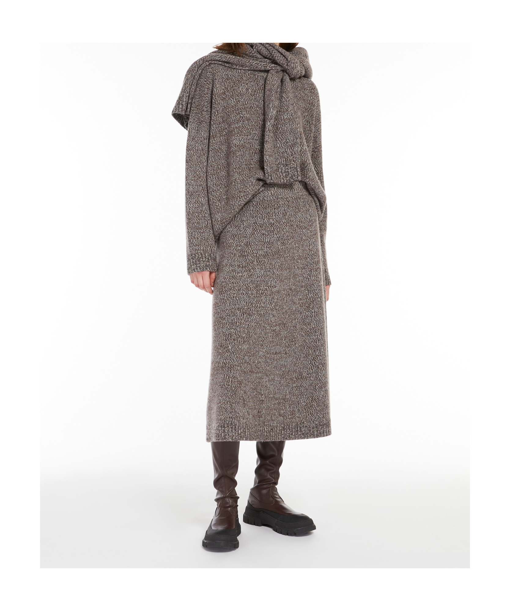 Weekend Max Mara Multicolor Wool Moxa Sweater In Gray