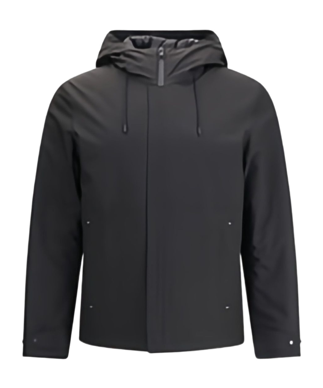 Woolrich Zippered Long-sleeved Casual Jacket In Black