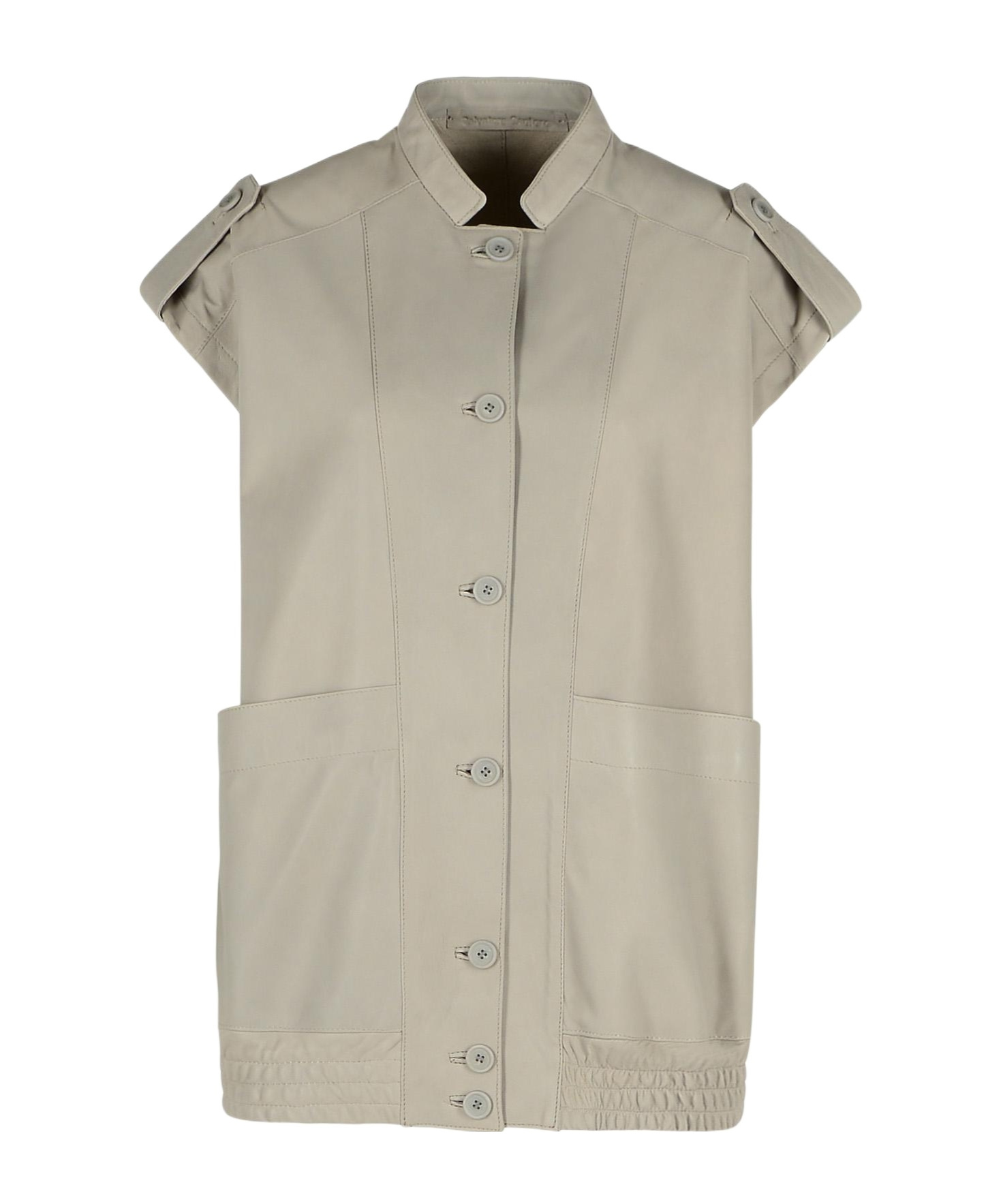 Salvatore Santoro Grey Leather Jacket In Gray