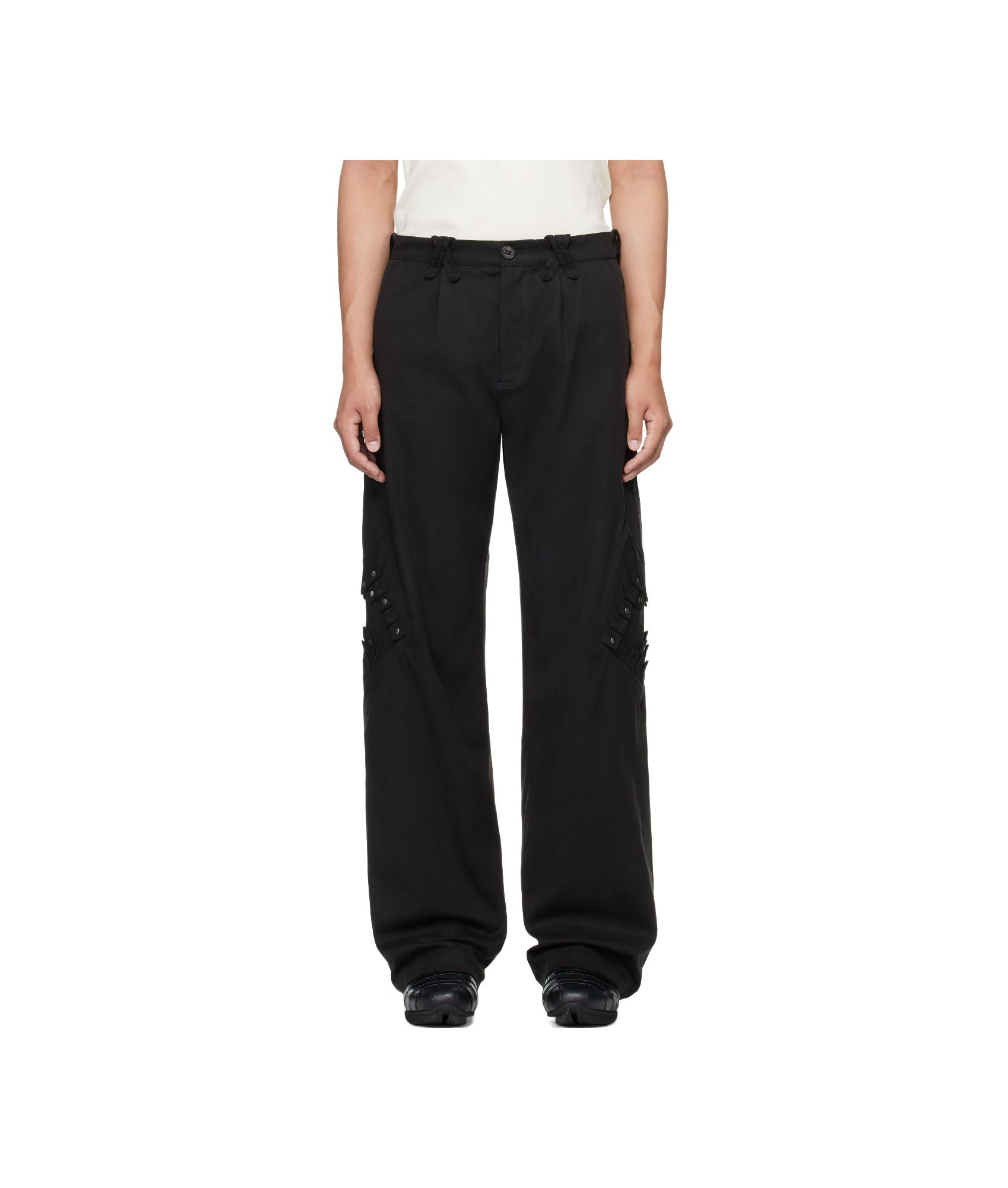 Kiko Kostadinov Belt Loop Casual Pants In Black