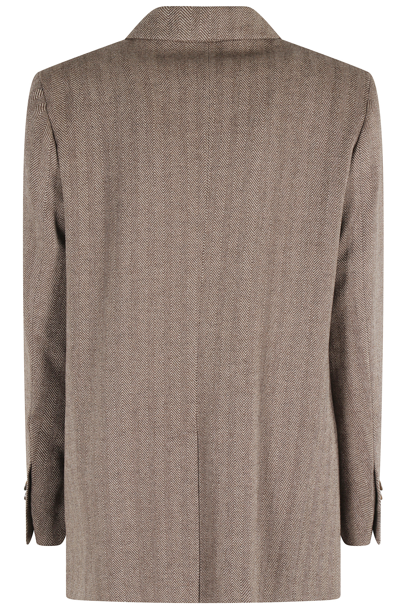 Seventy Herringbone Single-breasted Blazer In Brown