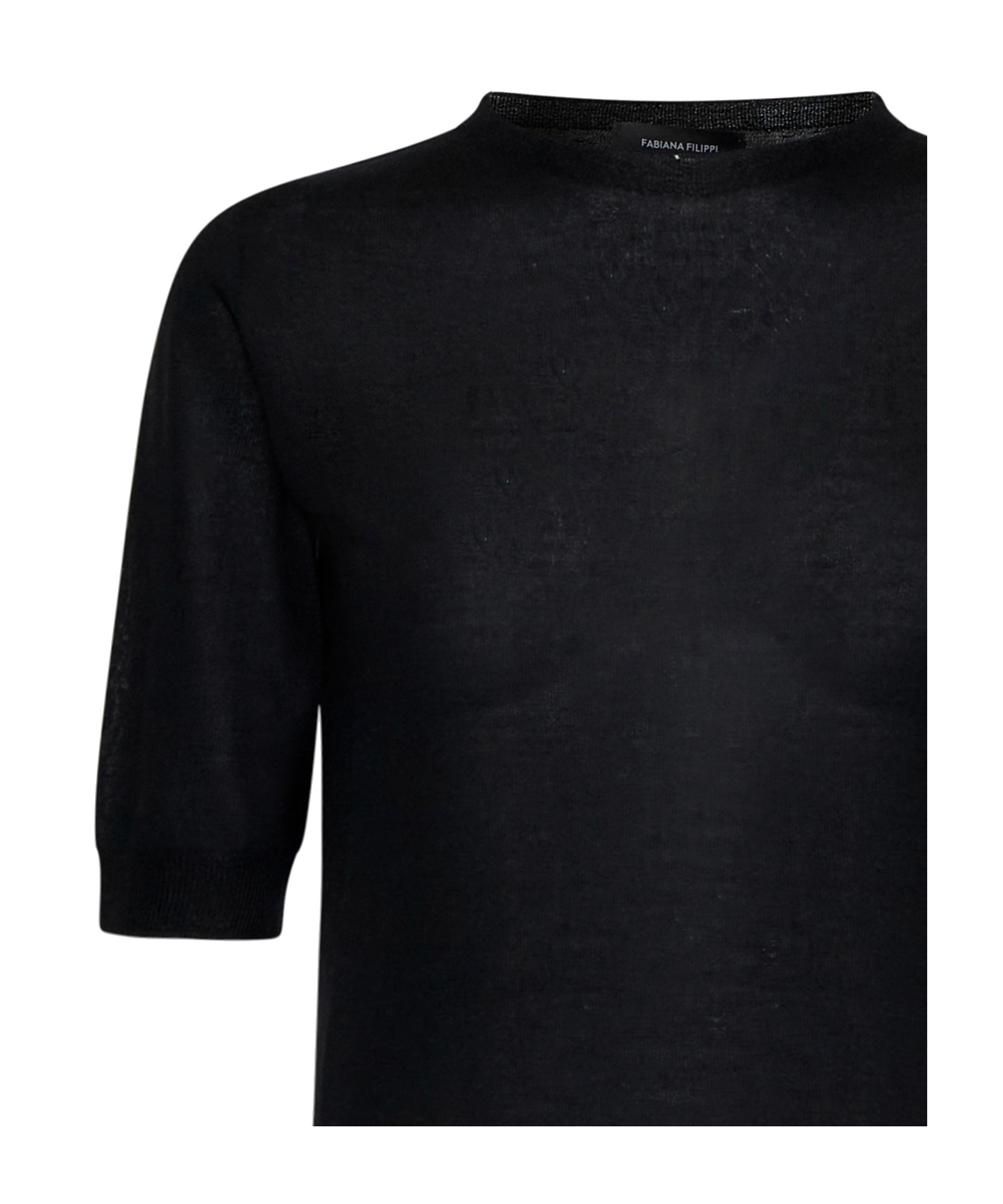 Fabiana Filippi Short-sleeved Sweater In Black