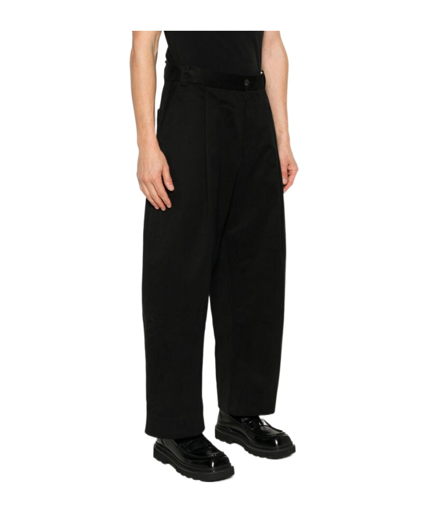Studio Nicholson Belt-loop Casual Pants In Black