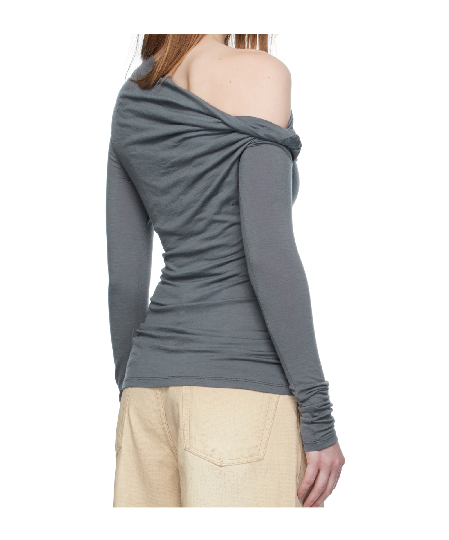 Paris Georgia Long-sleeved Sweater In Gray