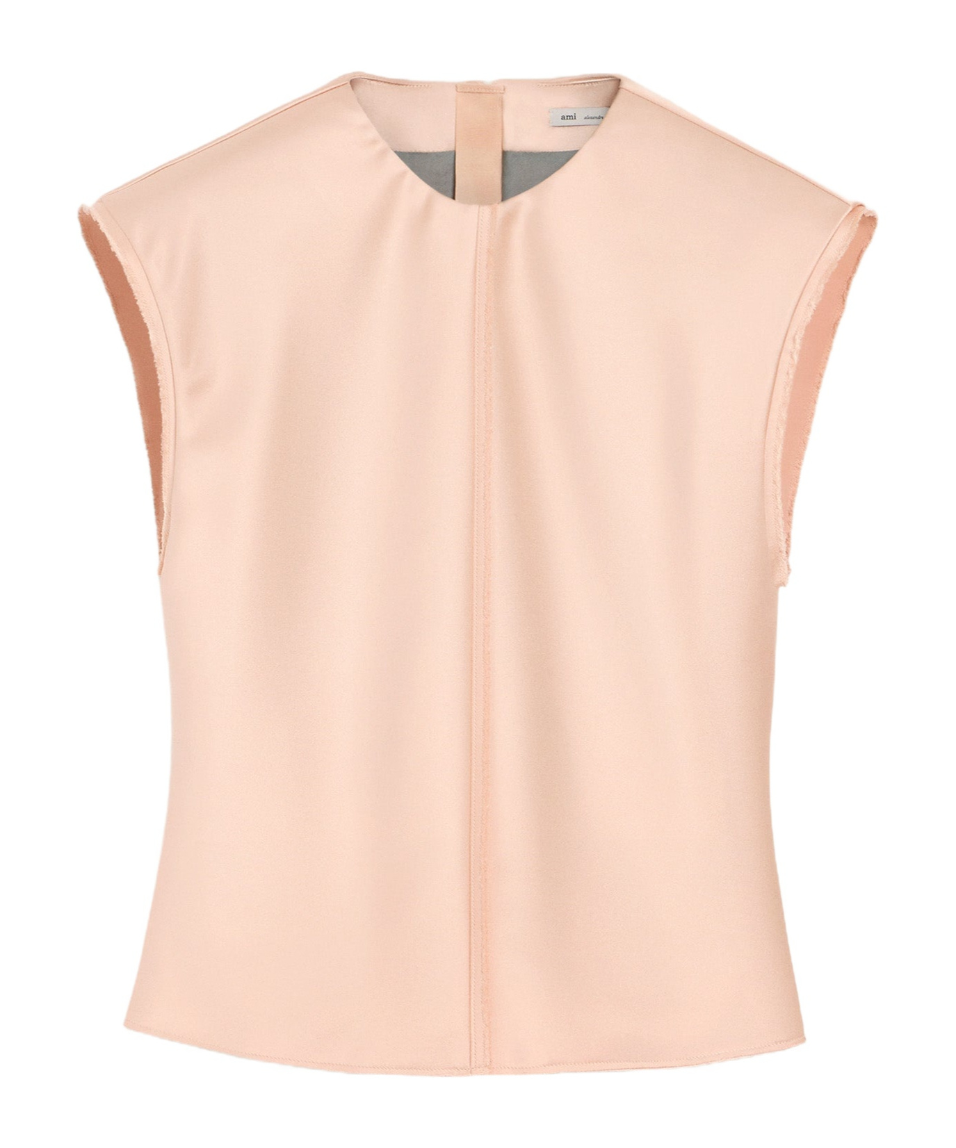 Ami Alexandre Mattiussi Pink Sleeveless Raw Edge Details Top Pink In Pink