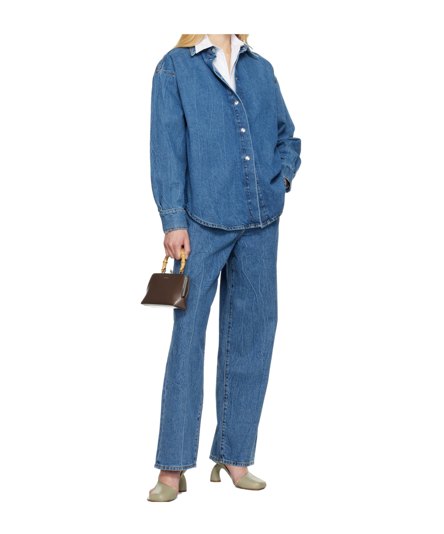 Rohe Low-rise Wide-leg Jeans In Blue