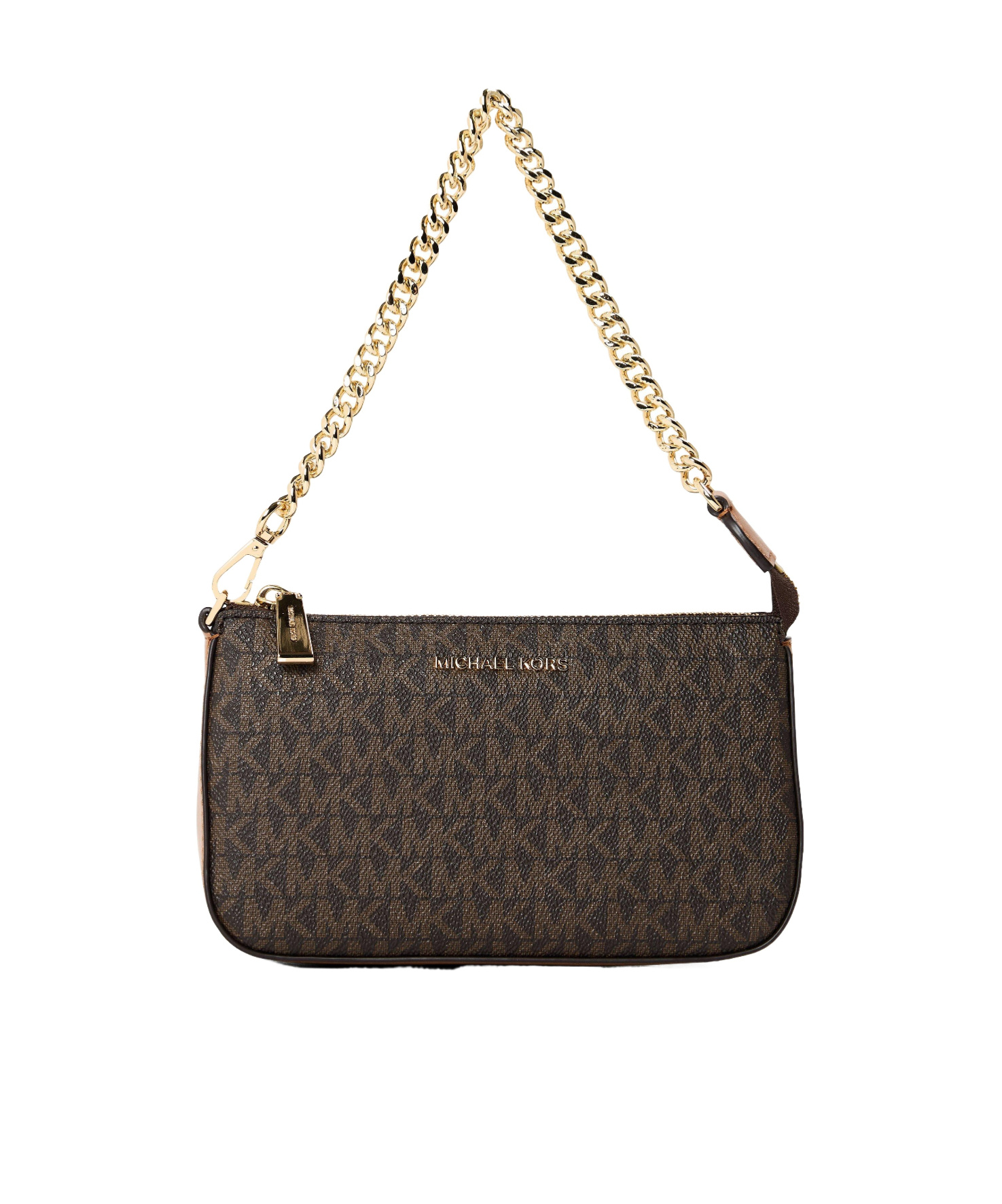 Michael Michael Kors Signature Chain Clutch Bag In Black