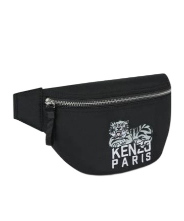 Kenzo Versatile Belt Bag Adjustable Strap Front Pocket In Black