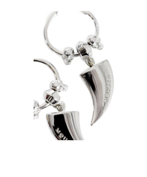 Alexander Mcqueen Tiger Claw Earrings In White