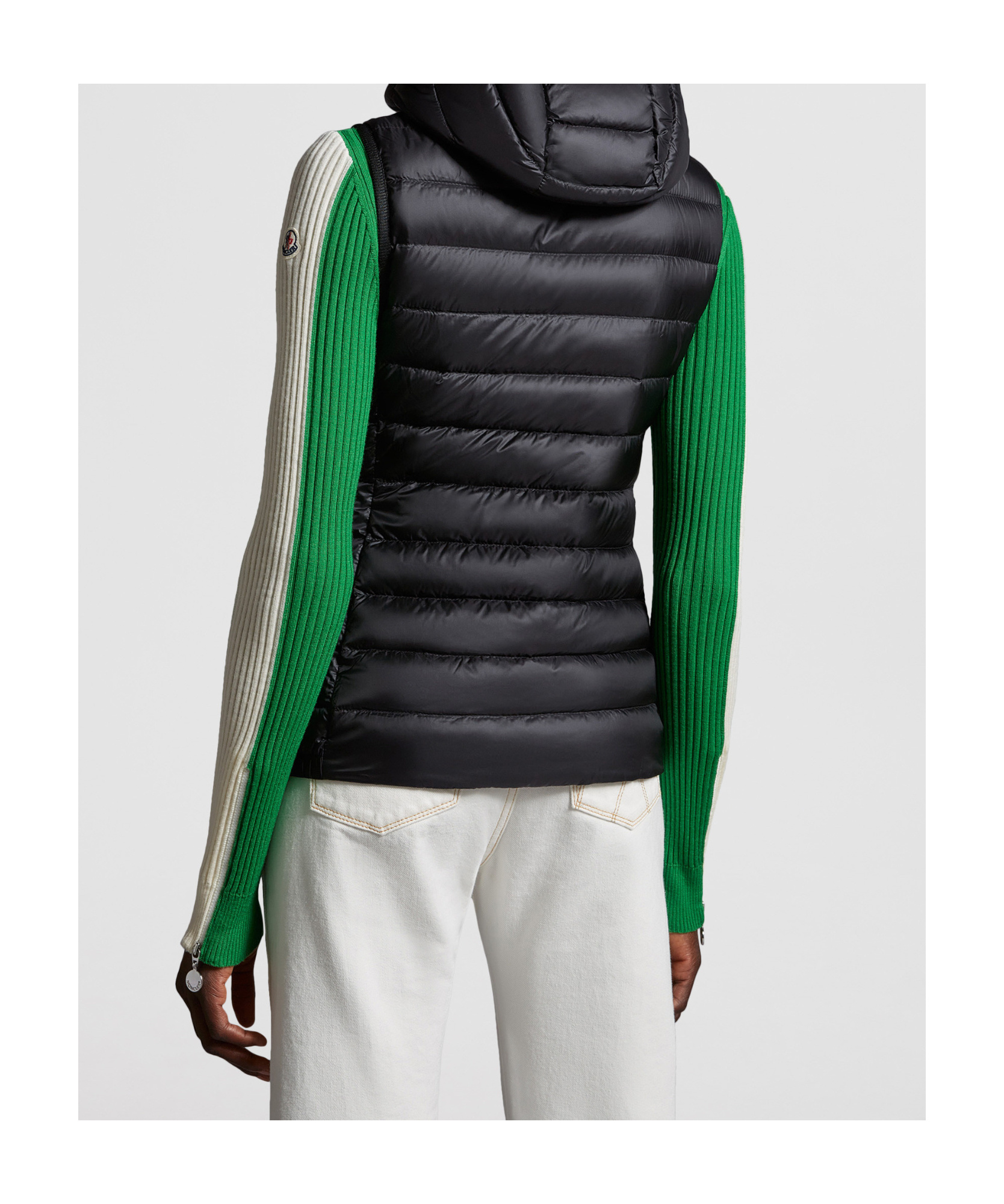 Moncler Glygos Hooded Down Vest In Black