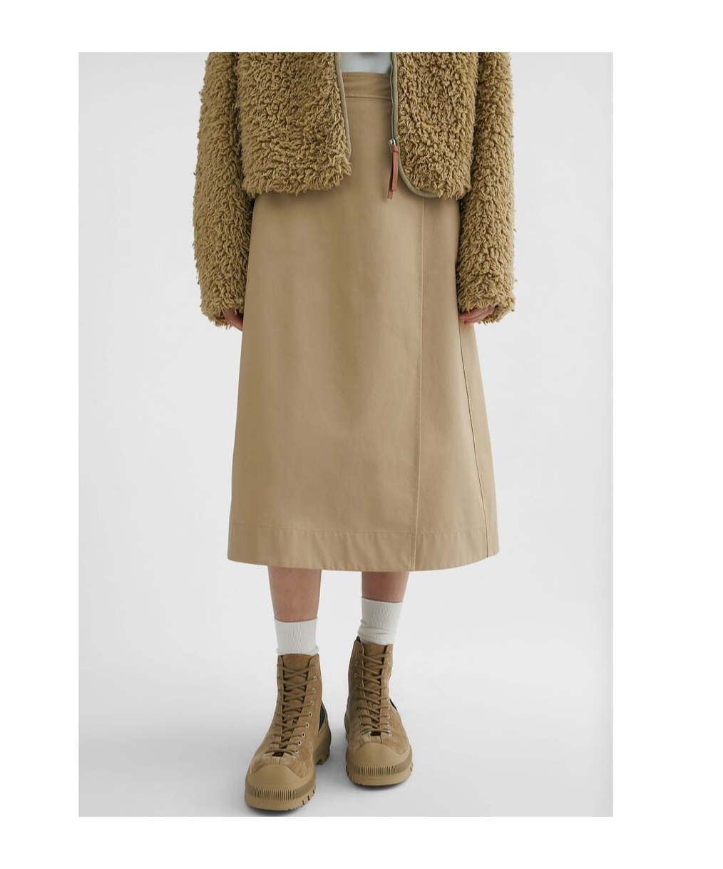Jil Sander A-line Midi Skirt With High Waist In Green