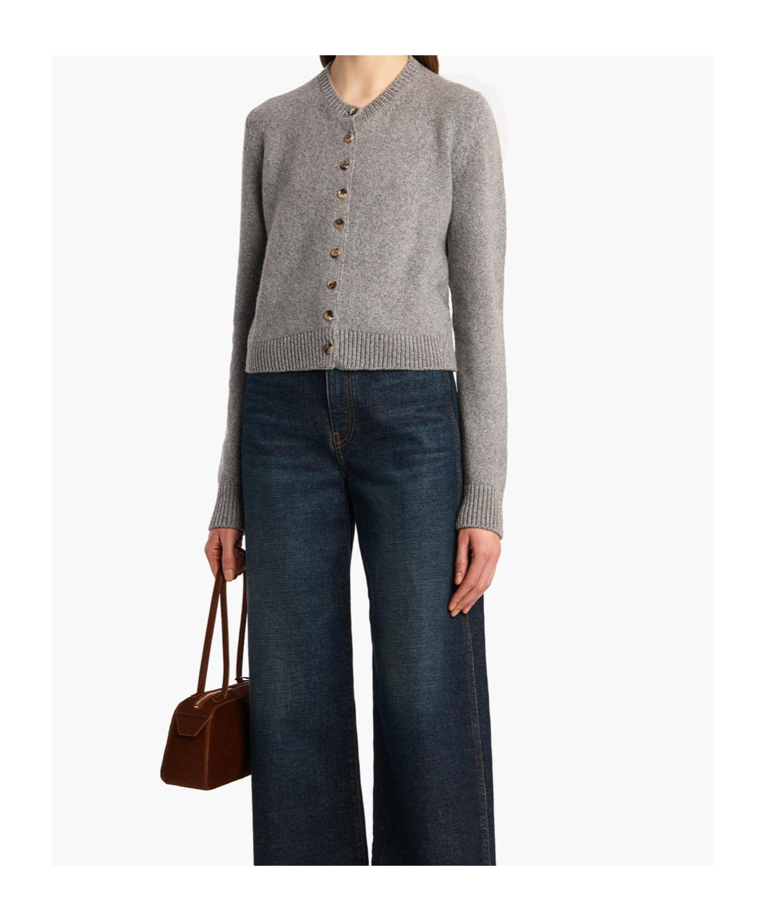 Khaite Everheart Cardigan In Gray