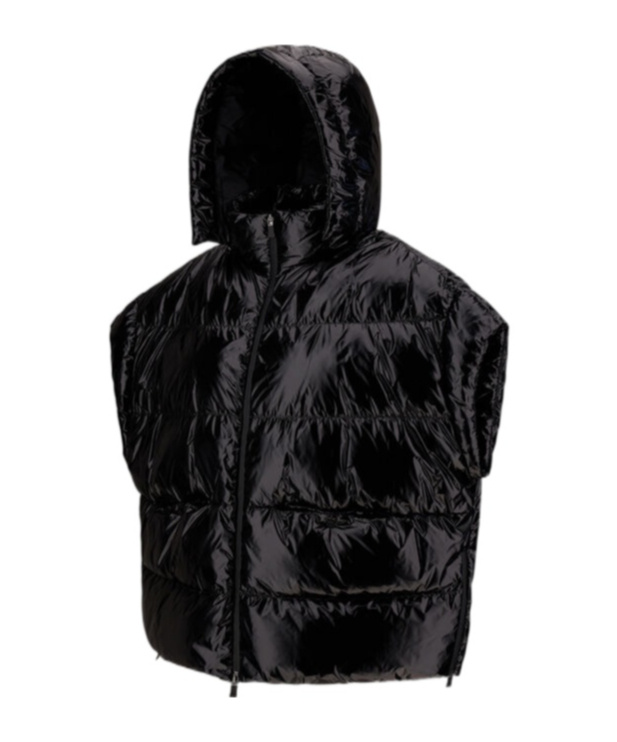 Herno 2l Glazed Anti-tear Vest Down Jacket In Black