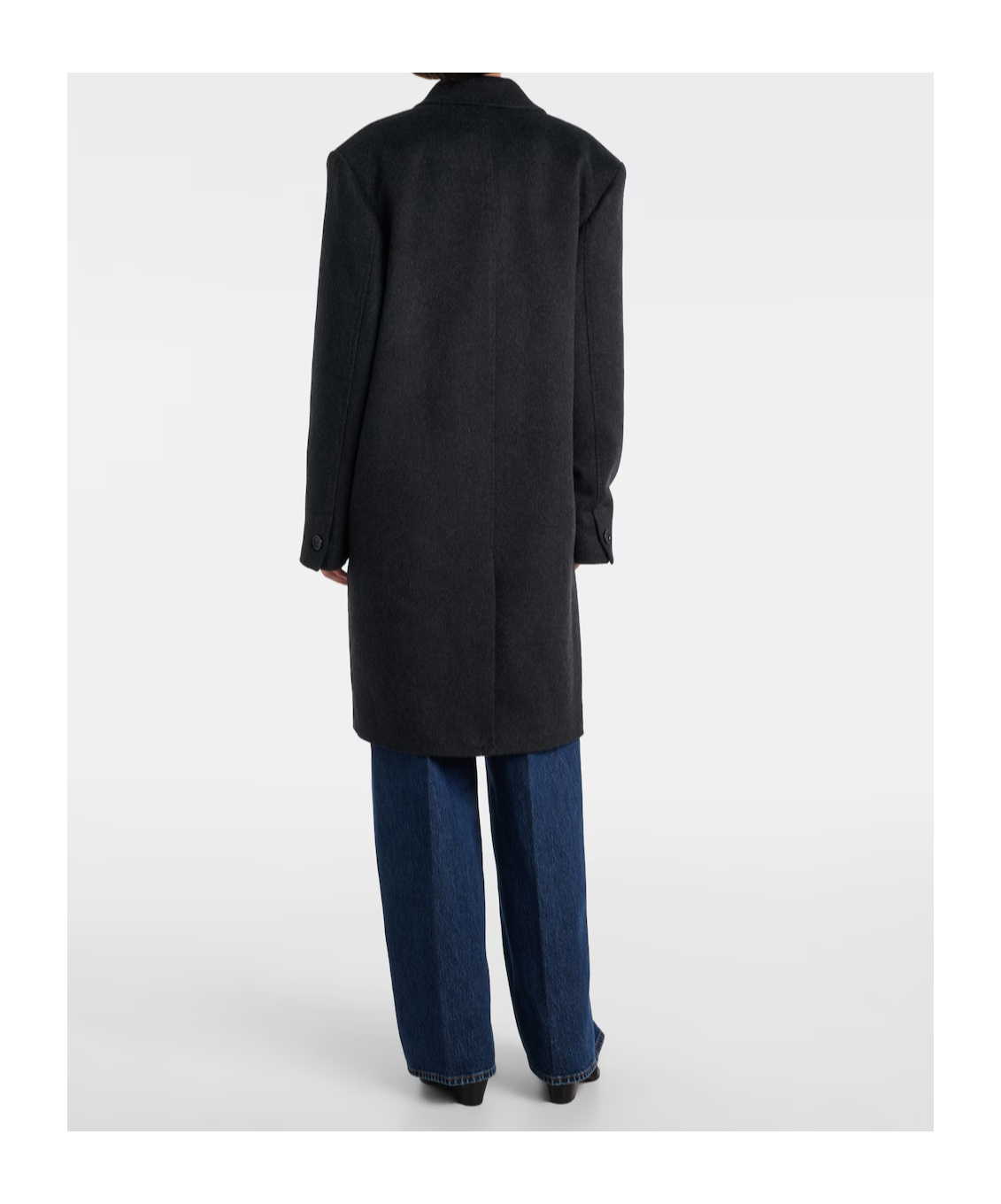 Totême Double-breasted Cashmere Coat In Gray