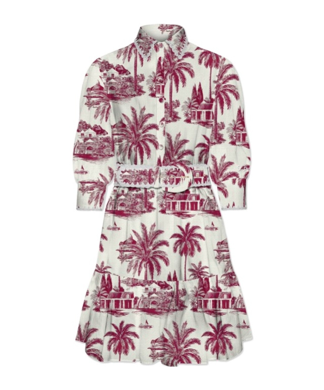 Mc2 Saint Barth Daisi Short Dress With D Belt By  In Multi