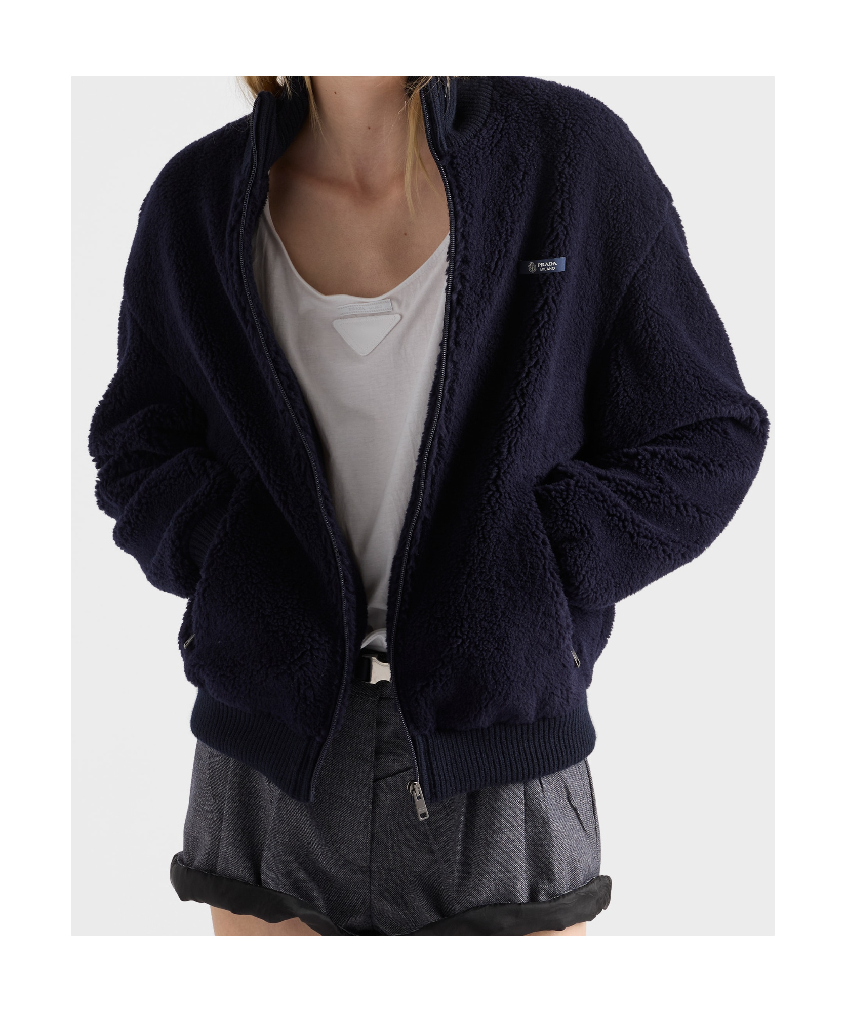 Prada Fleece Jacket In Multi