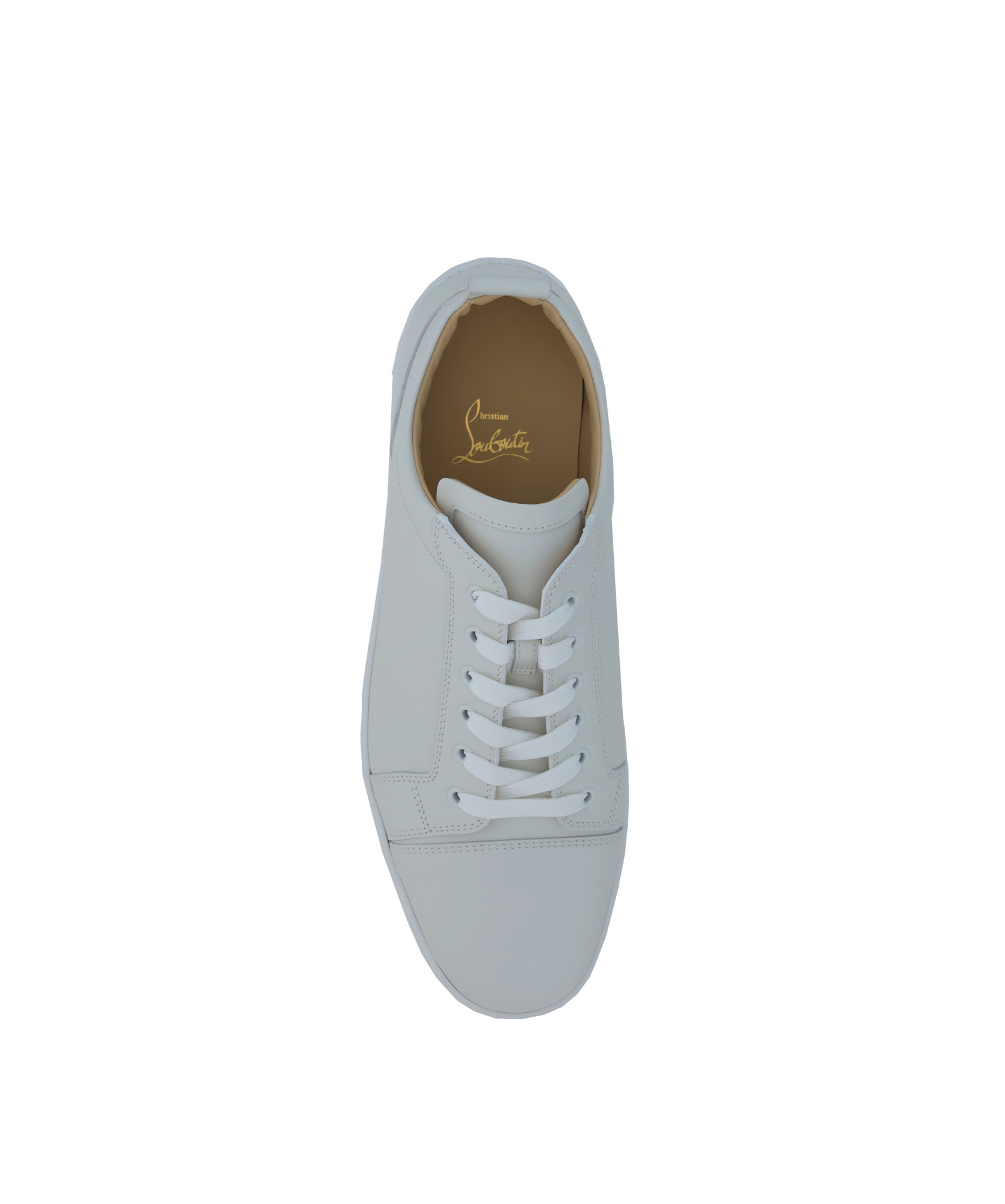 Christian Louboutin Louis Junior Flat Calf Ds Sneakers In Gray