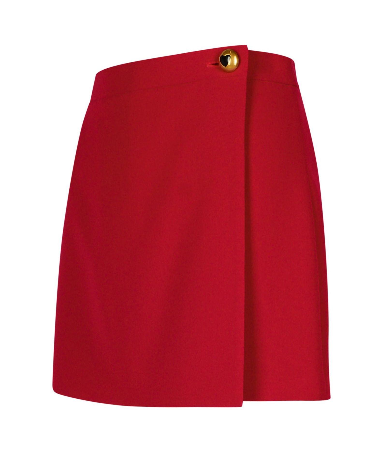 Moschino Tailored High-waisted Shorts Asymmetrical Front In Red