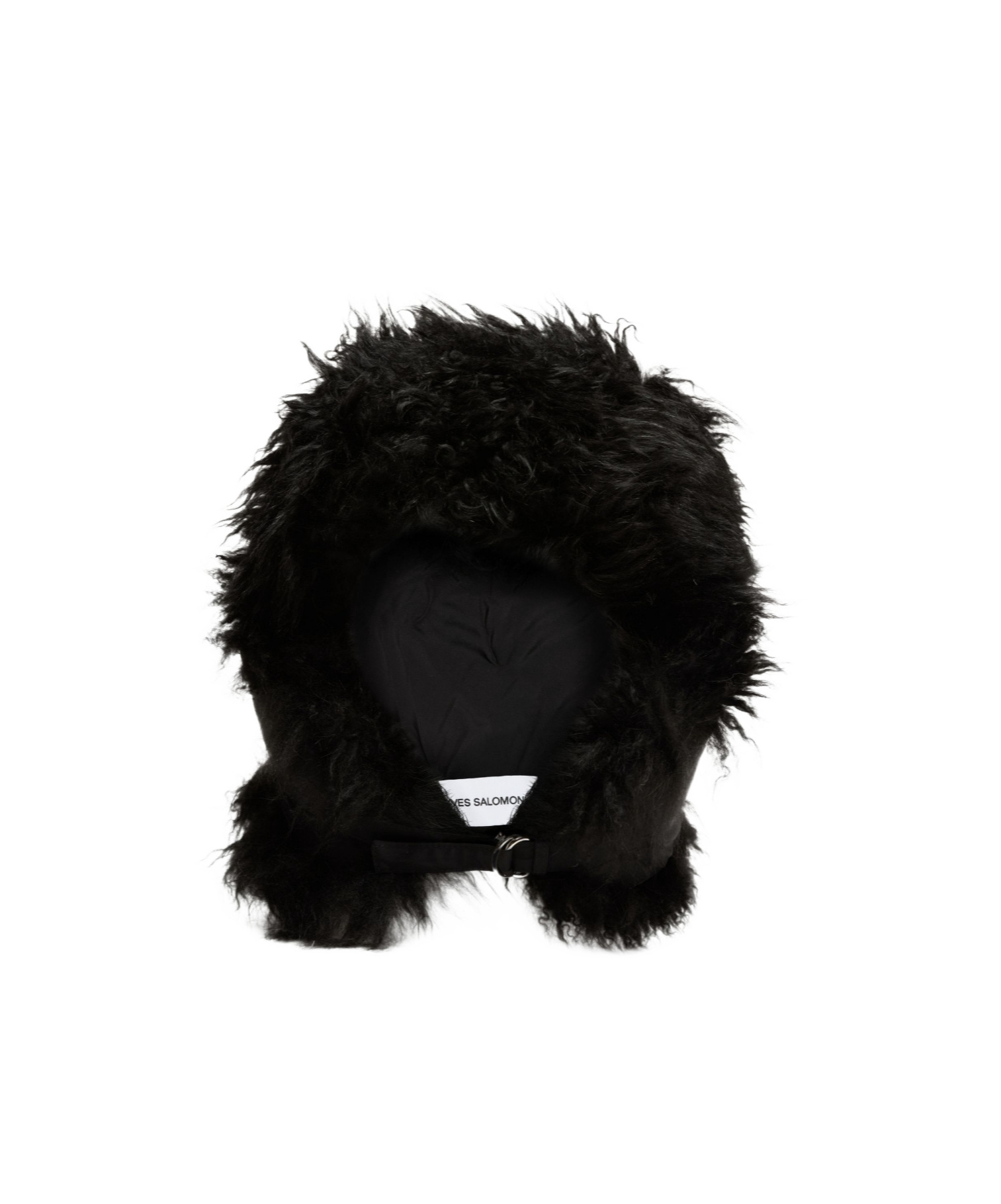 Yves Salomon Logo Hat In Black
