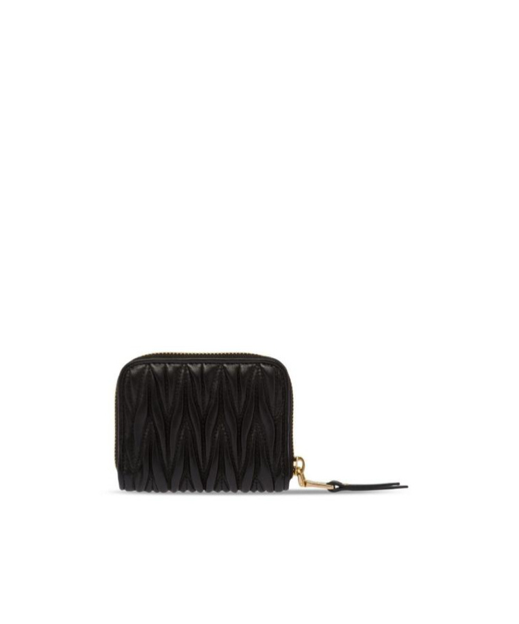 Miu Miu Zipper Wallet In Black