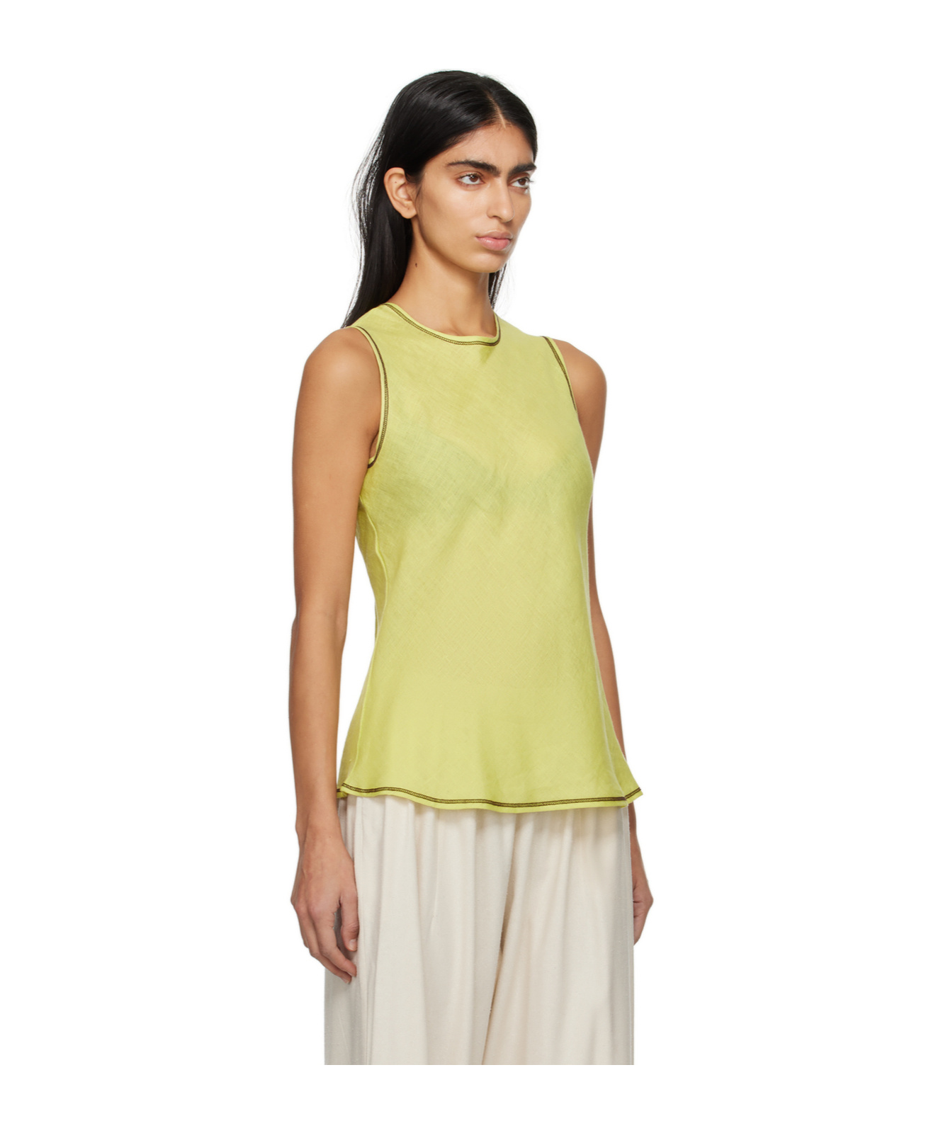 Baserange Contrast-sewn Vest In Multicolor