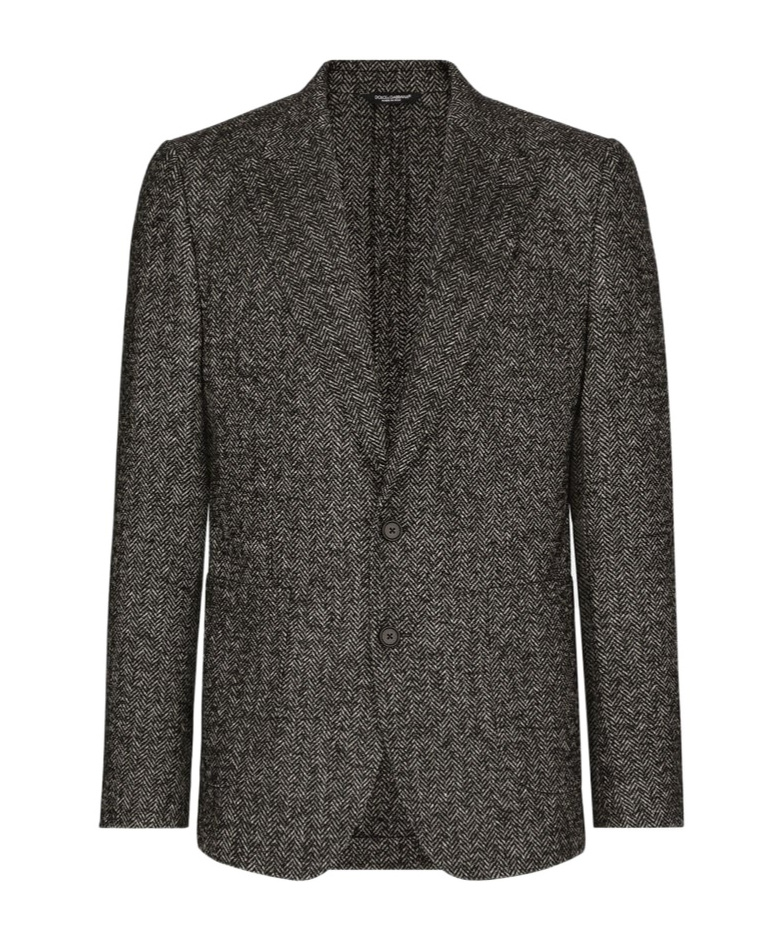 Dolce & Gabbana Single-breasted Wool Portofino-fit Jacket In Black