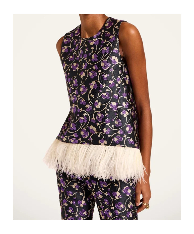 La Doublej La Scala Top In Purple