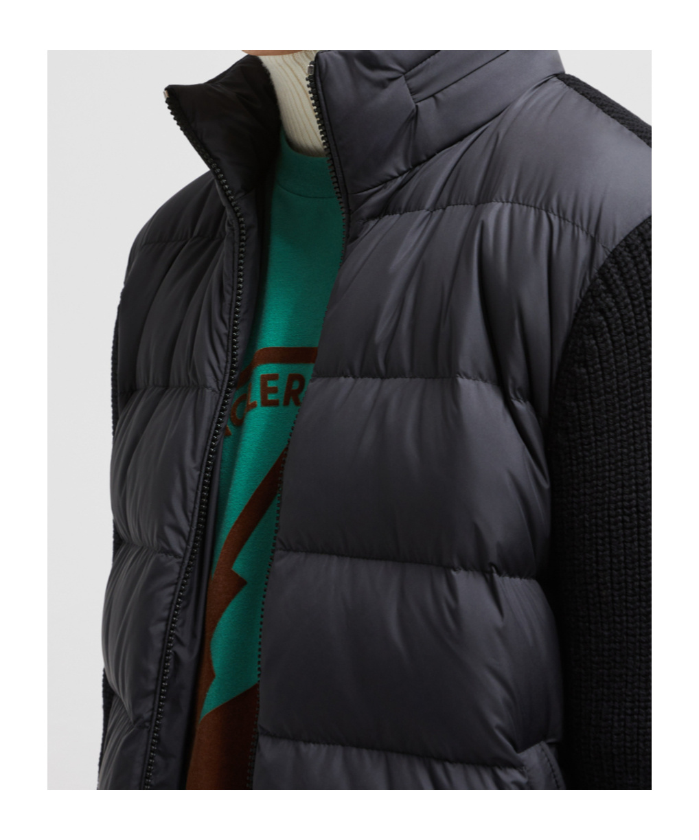 Moncler Logo-patch Cardigan In Black