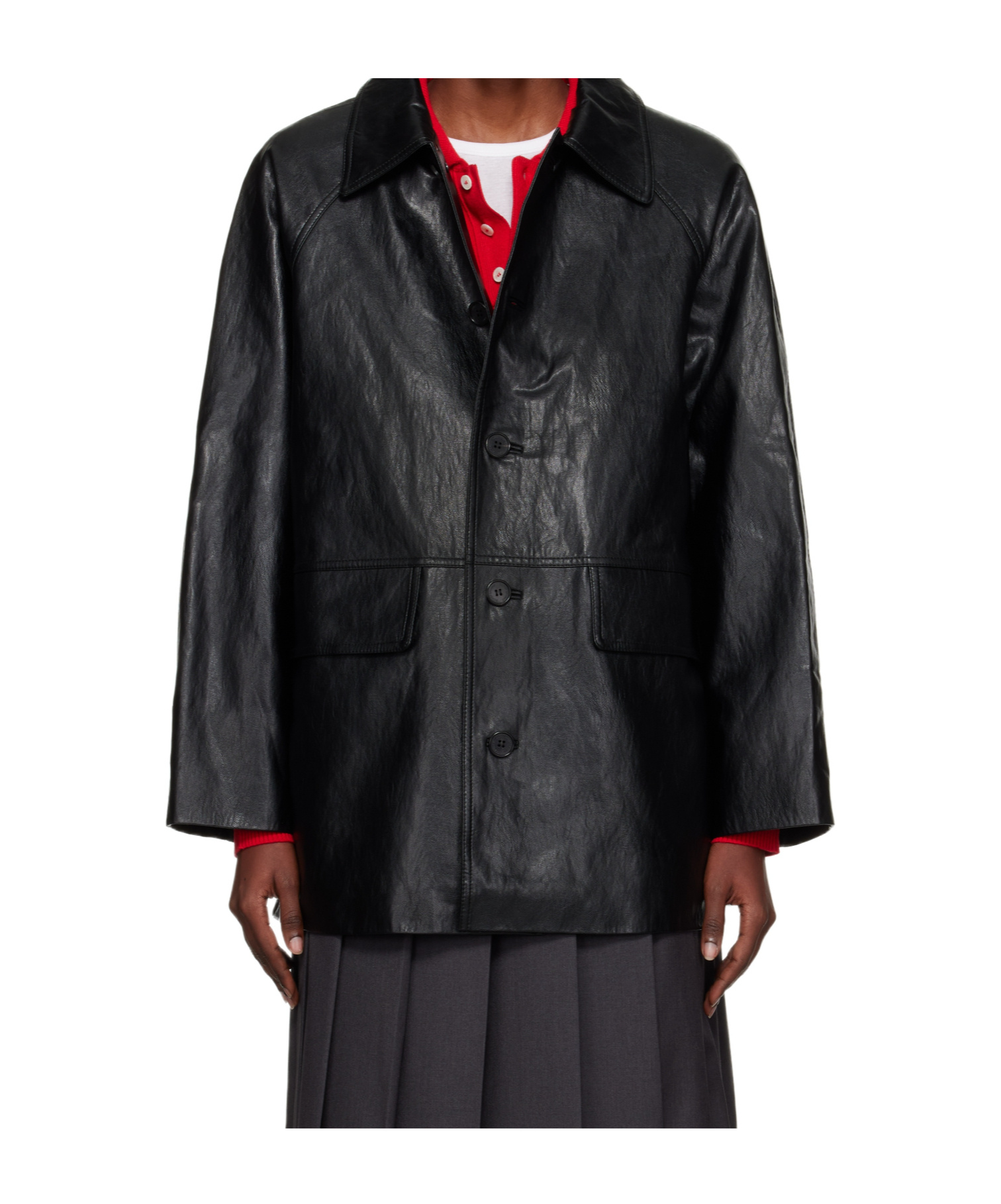 Dunst Button-down Long-sleeved Casual Jacket In Black