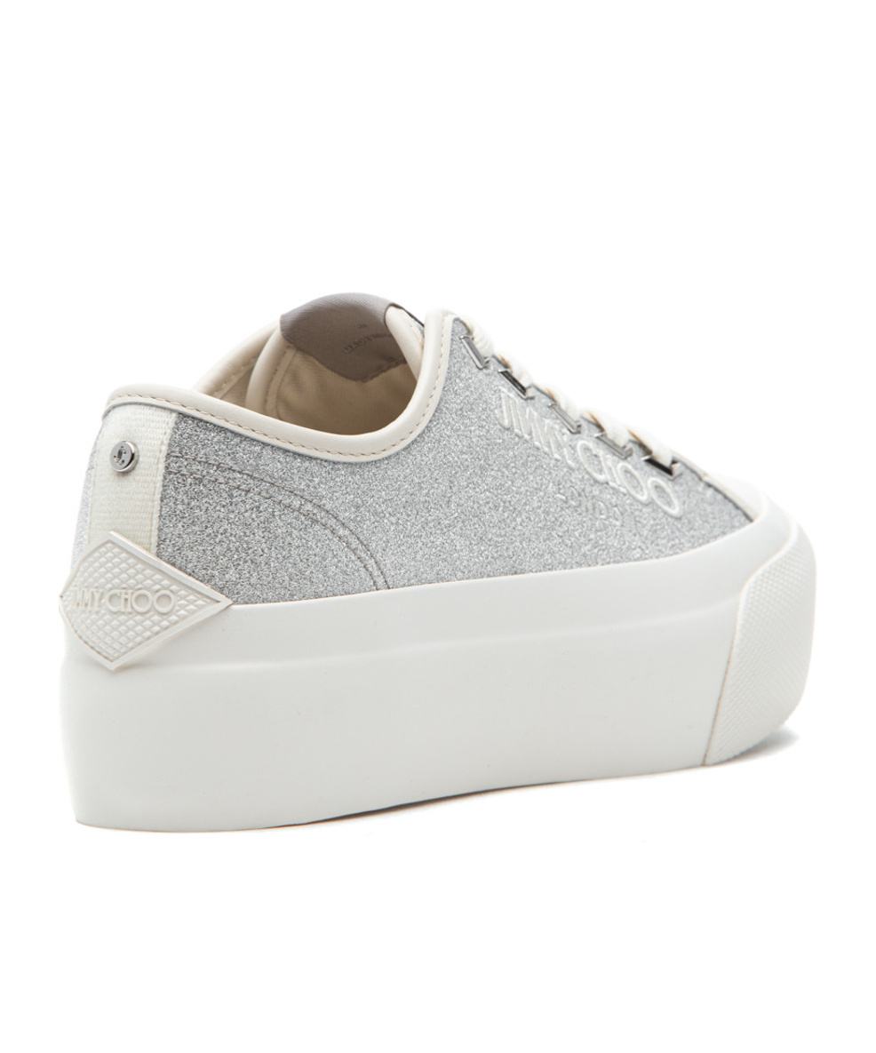Jimmy Choo Round Toe Low-top Casual Shoes In White