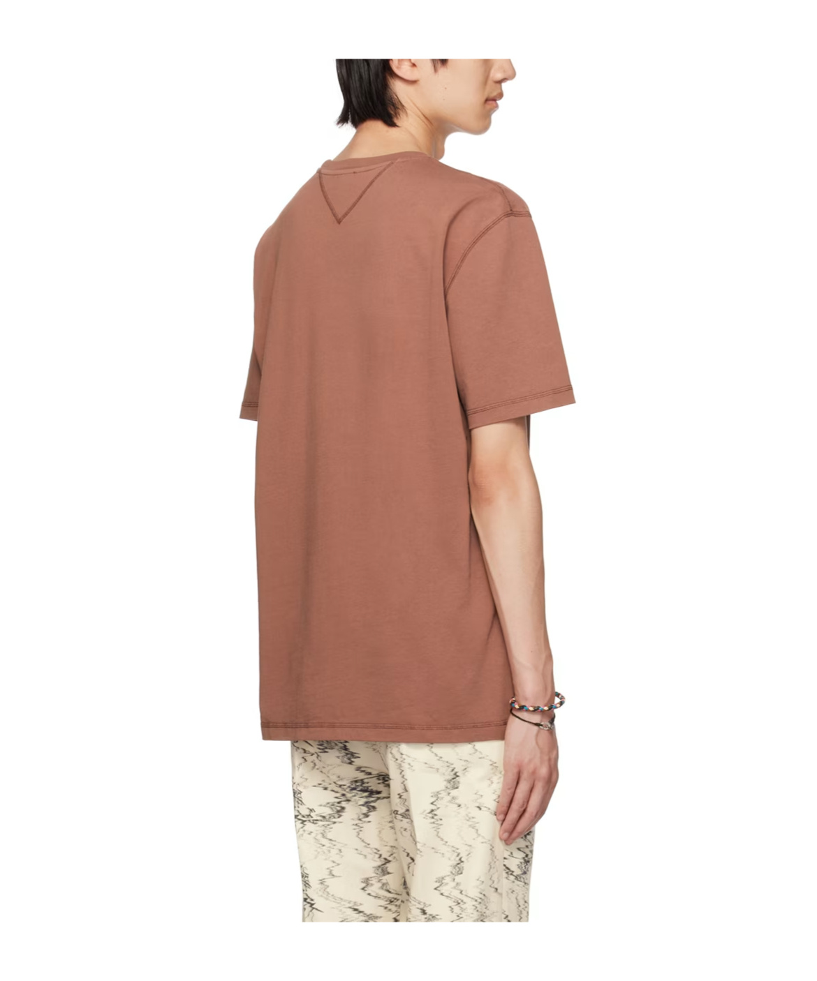 Shop Paul Smith Embroidered-logo Cotton T-shirt In Brown