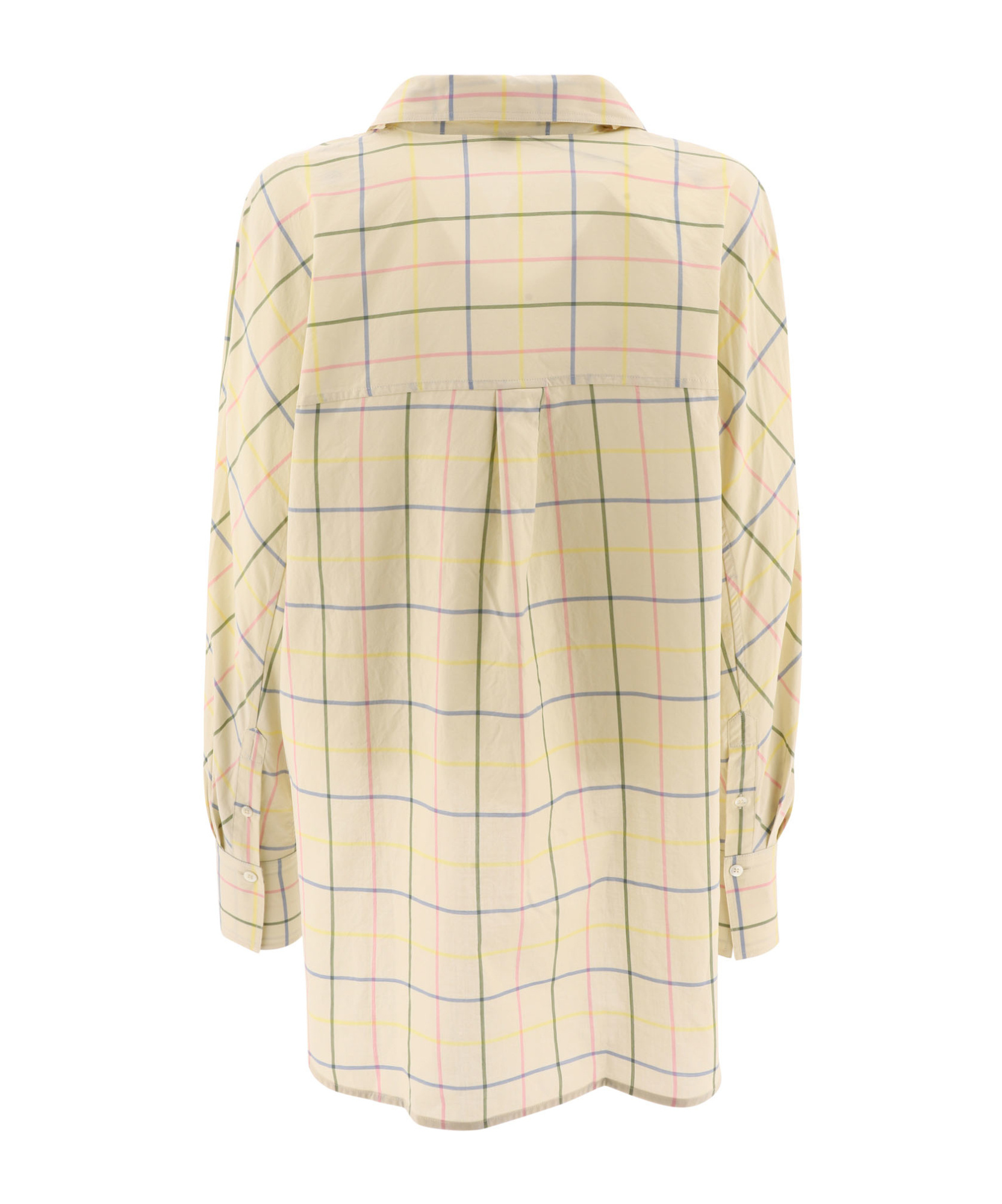 Totême Toteme Windowpane Check Oversize Organic Cotton Poplin Button-up Shirt In White
