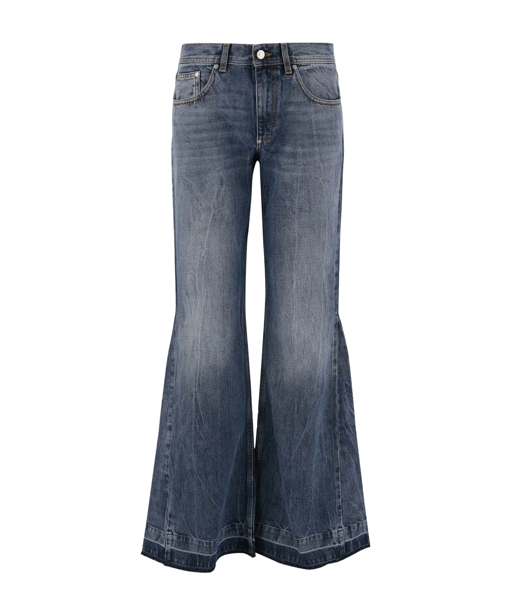 Stella Mccartney Stella Mc Cartney Flared Denim Jeans In Gray