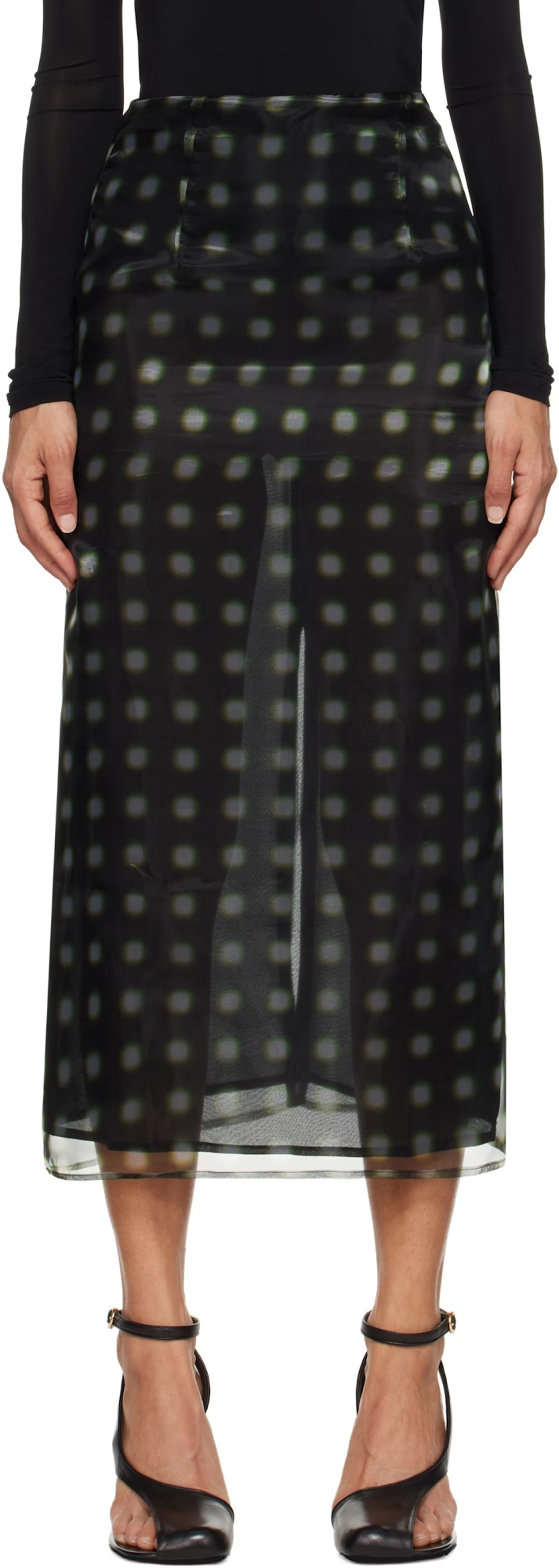 16arlington Semi-transparent Design Midi Skirt