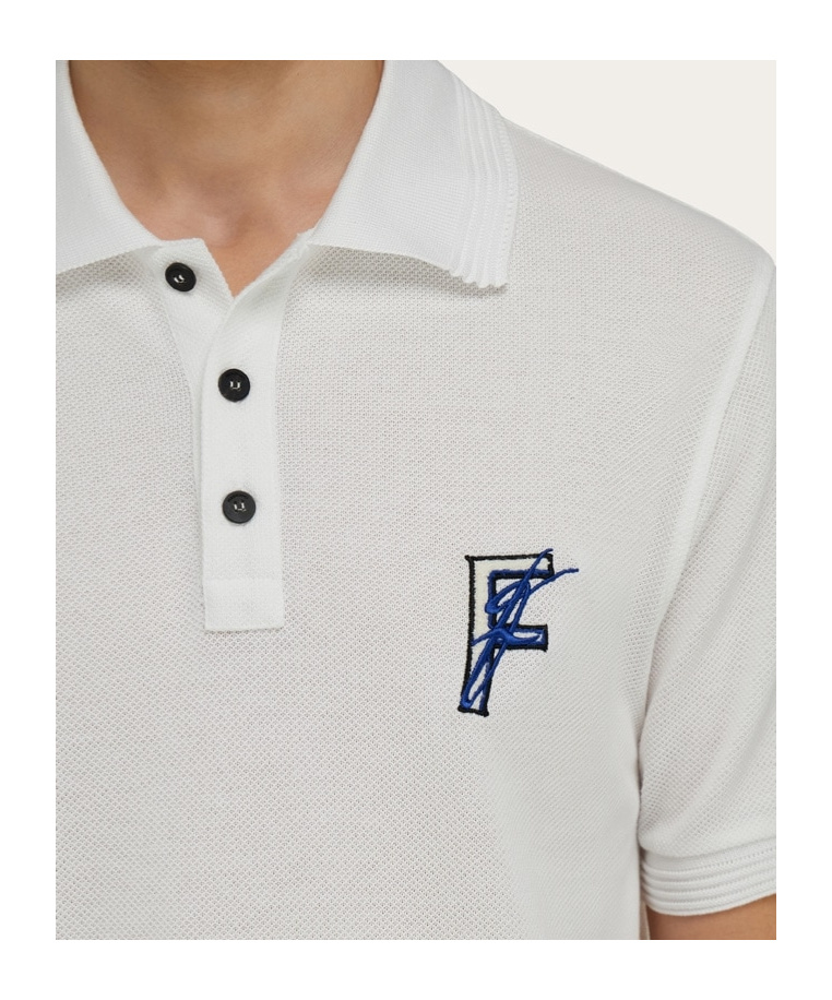 Ferragamo Cotton Polo Shirt With Traditional Collar And Short Sleeves In Animal Print