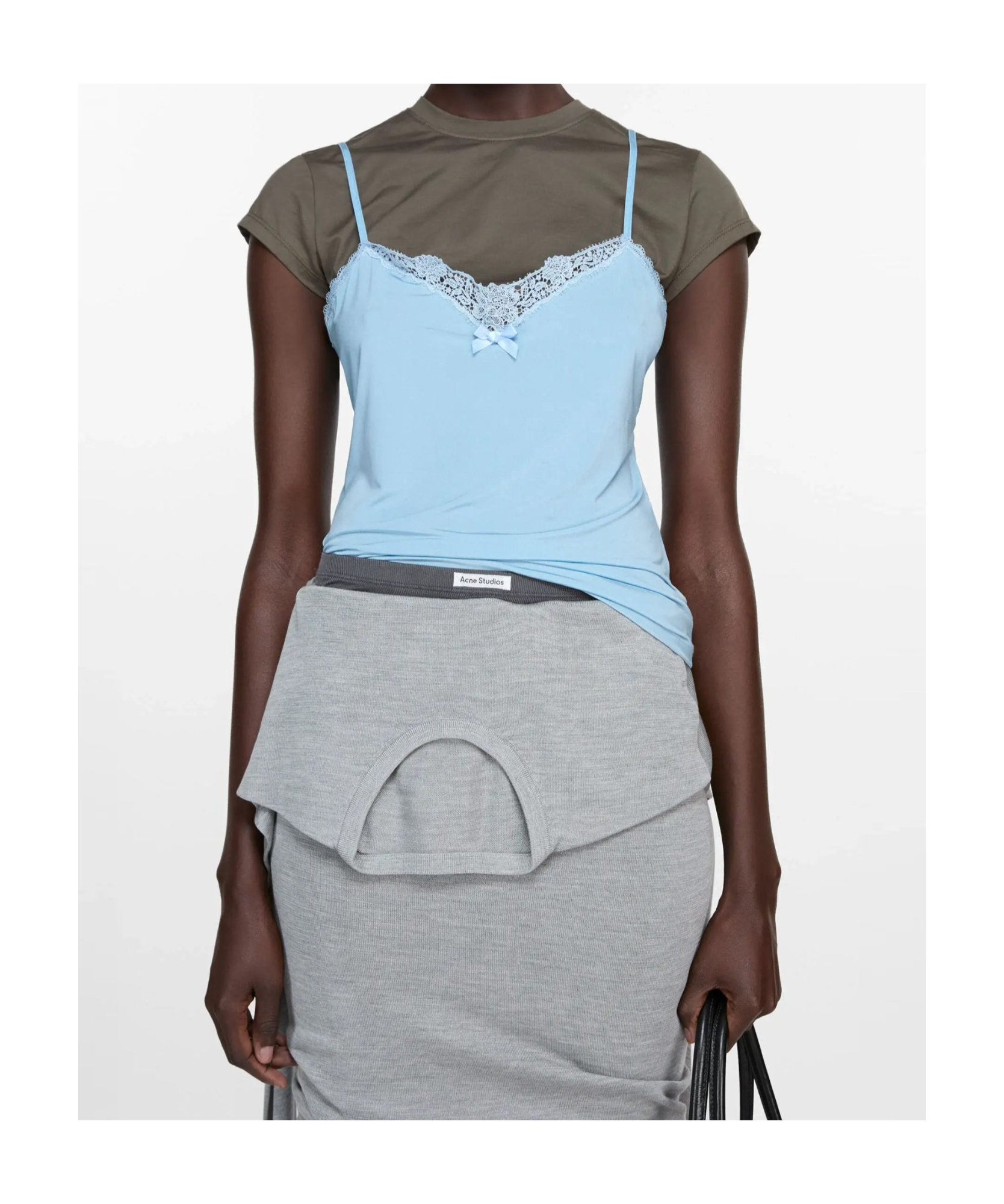 Acne Studios Layered Strap T-shirt In Blue