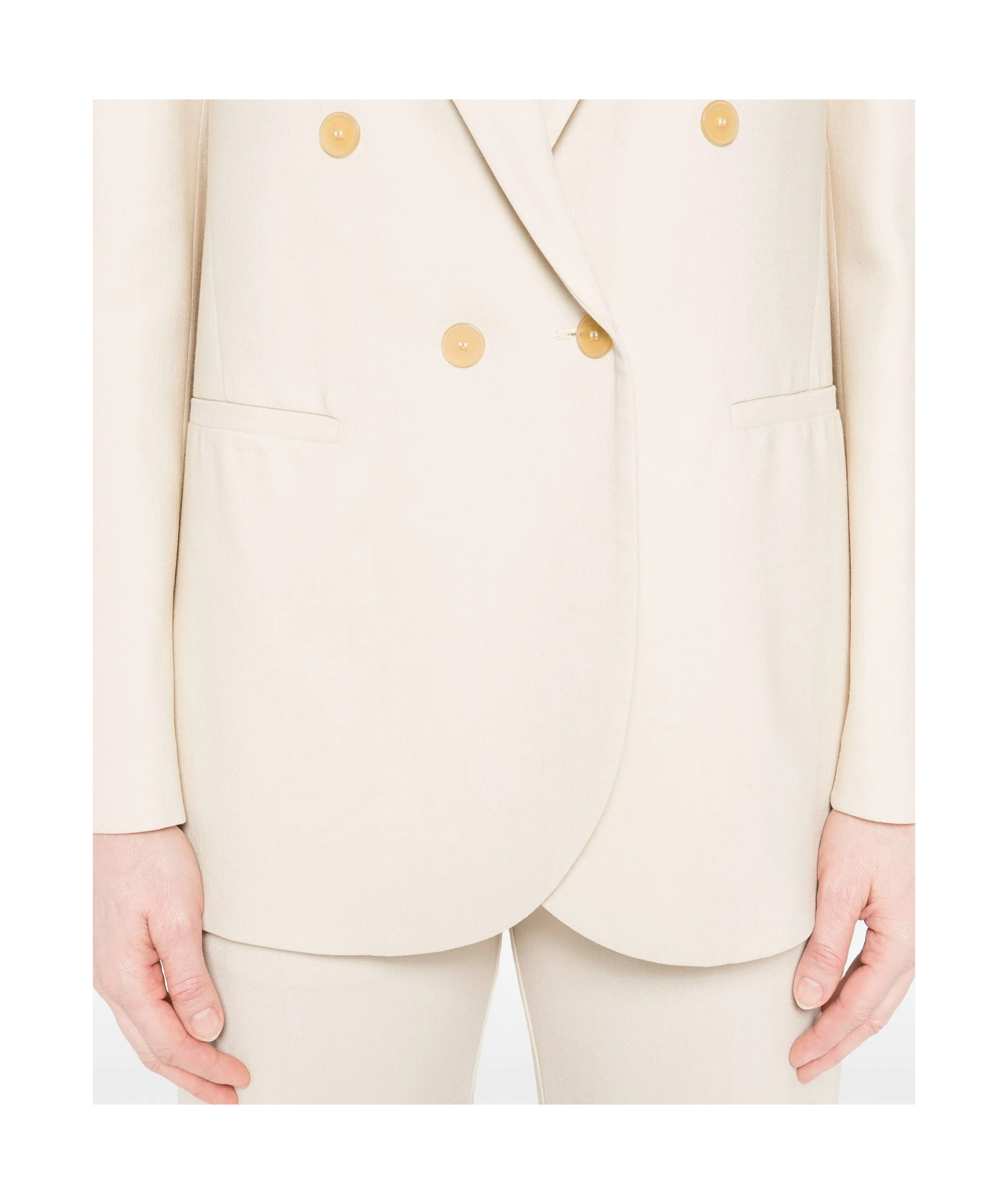 Forte Forte Double-breasted Button Jacket In Neutral