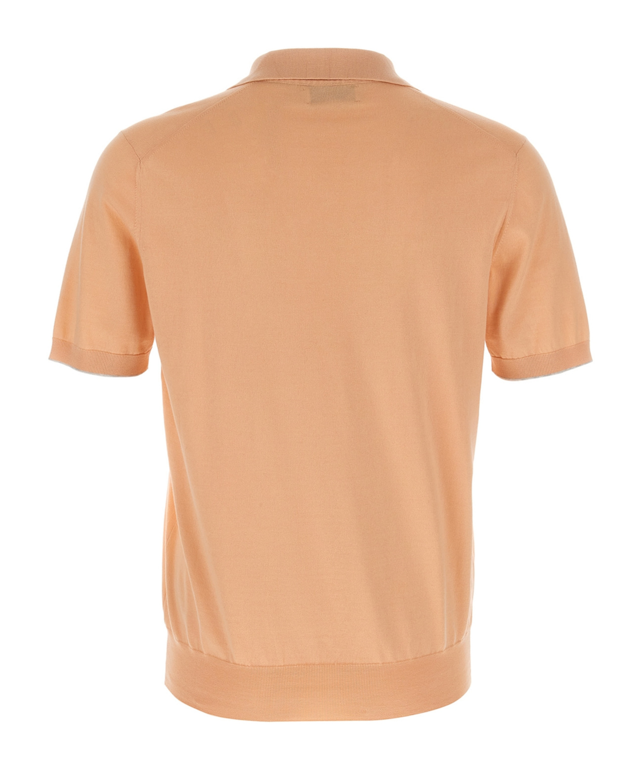 Brunello Cucinelli Short Sleeve V-neck Polo Shirt In Nude