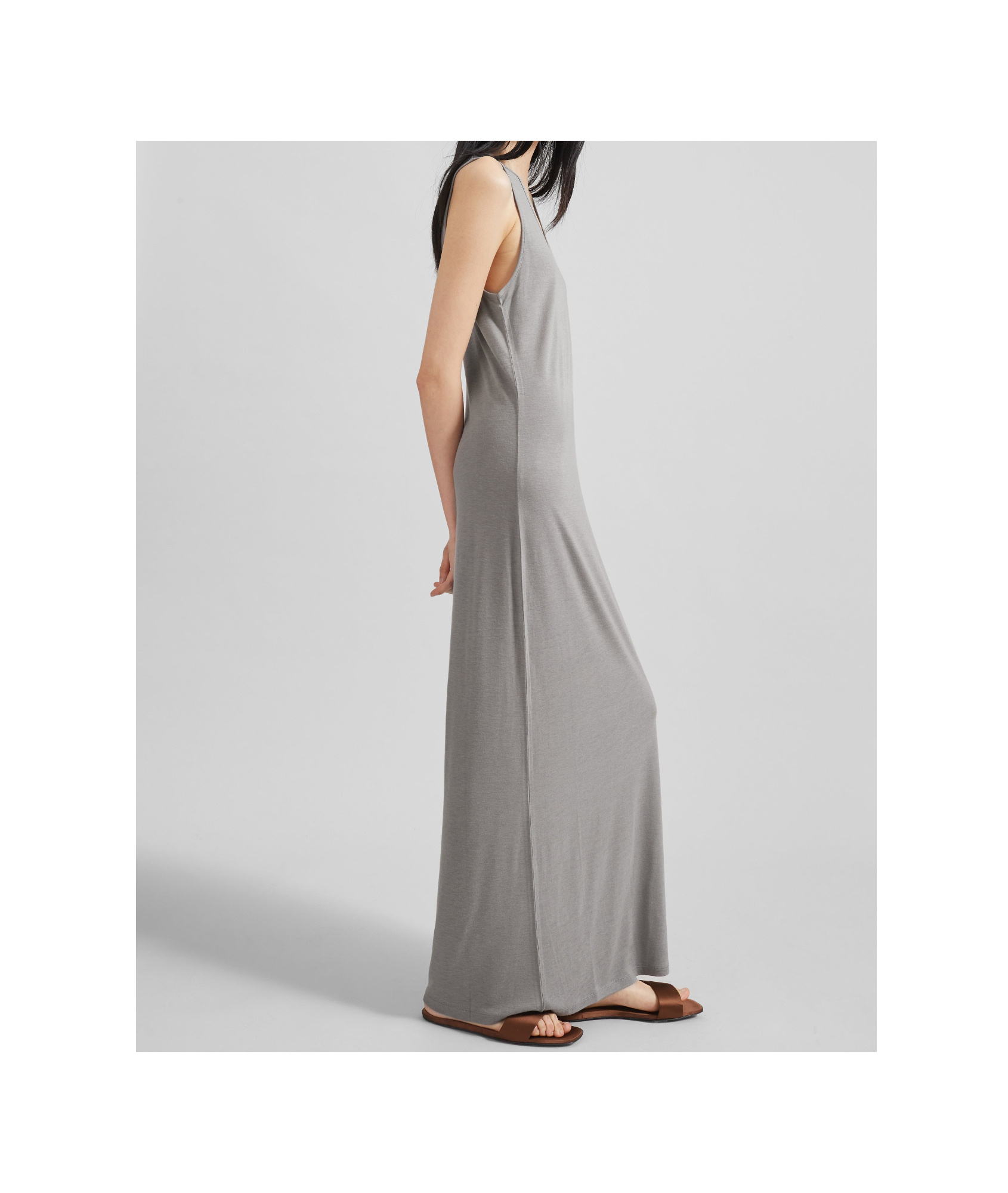 Shop Loulou Studio Myron Maxi Dress In Gray