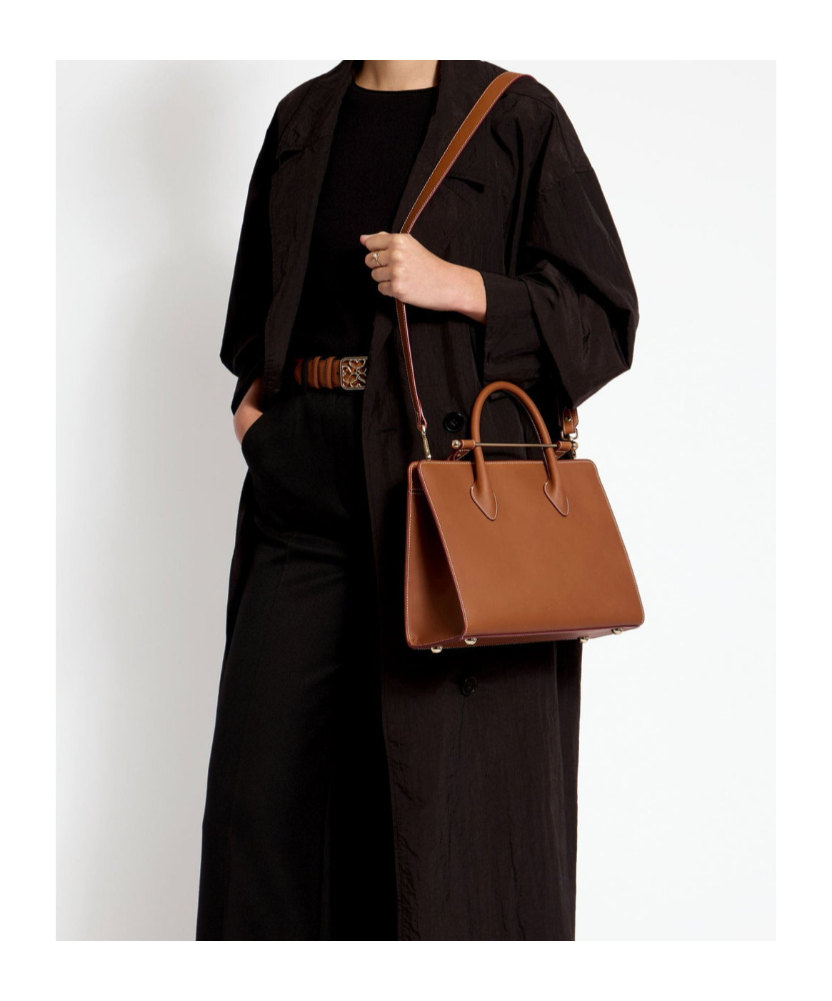 Strathberry Medium Shoulder Bag In Brown