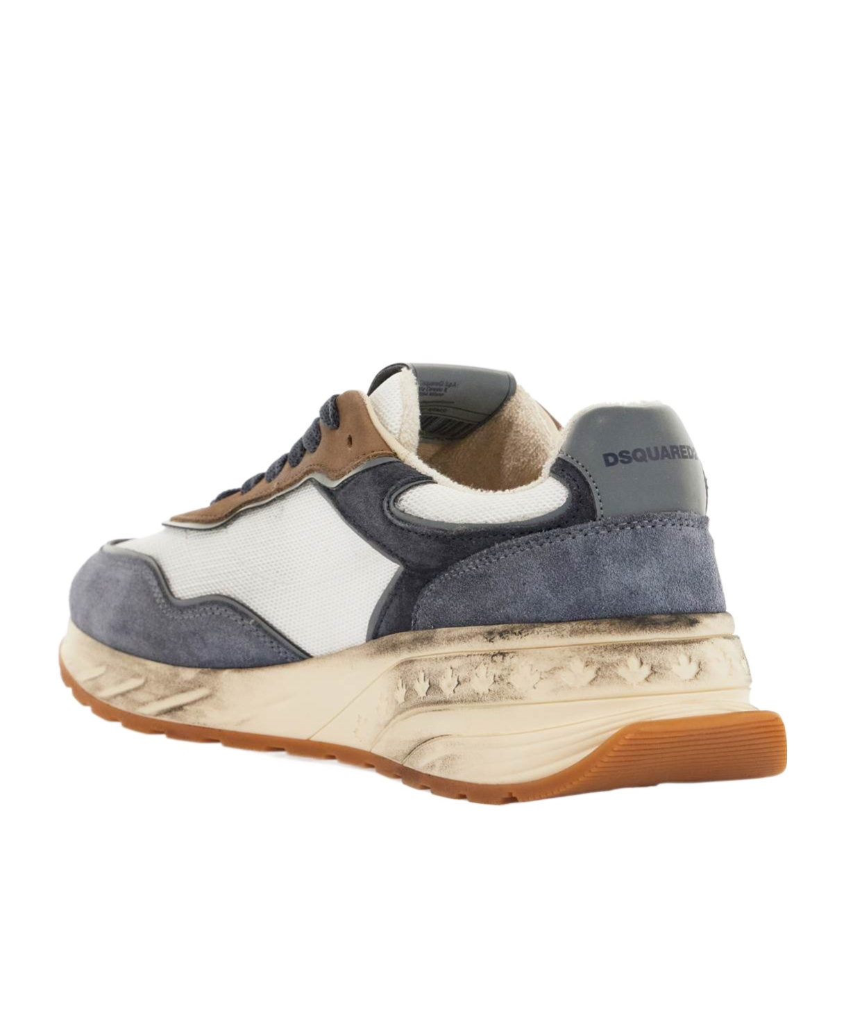 Dsquared2 Low Top Blue Denim Sneakers In Multicolor