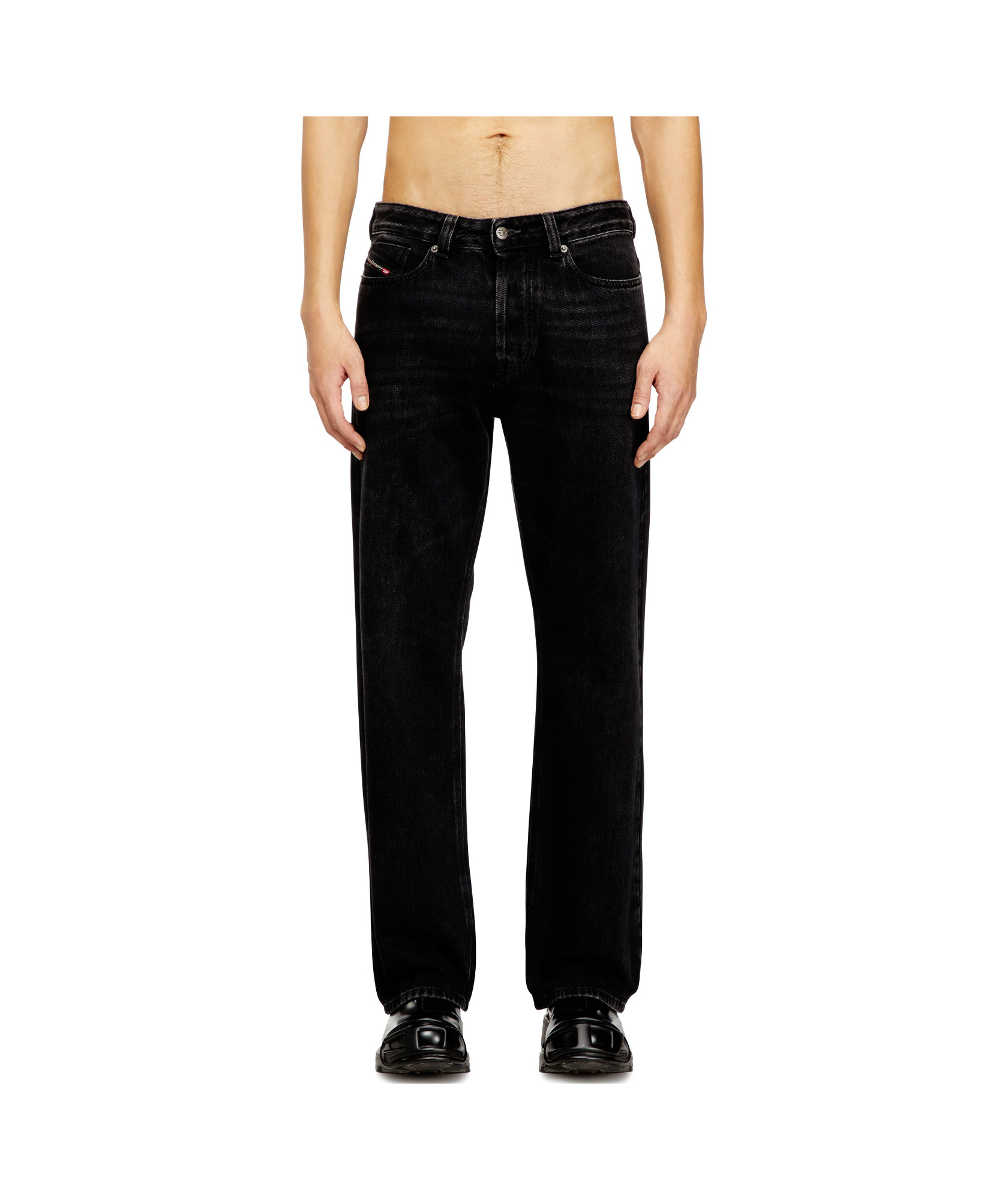 Diesel 1980 Five-pocket Trousers Featuring Belt Loops In Black