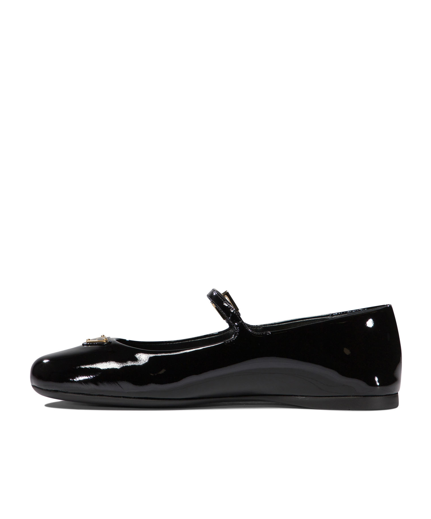 Prada Woman Black Flats In Black