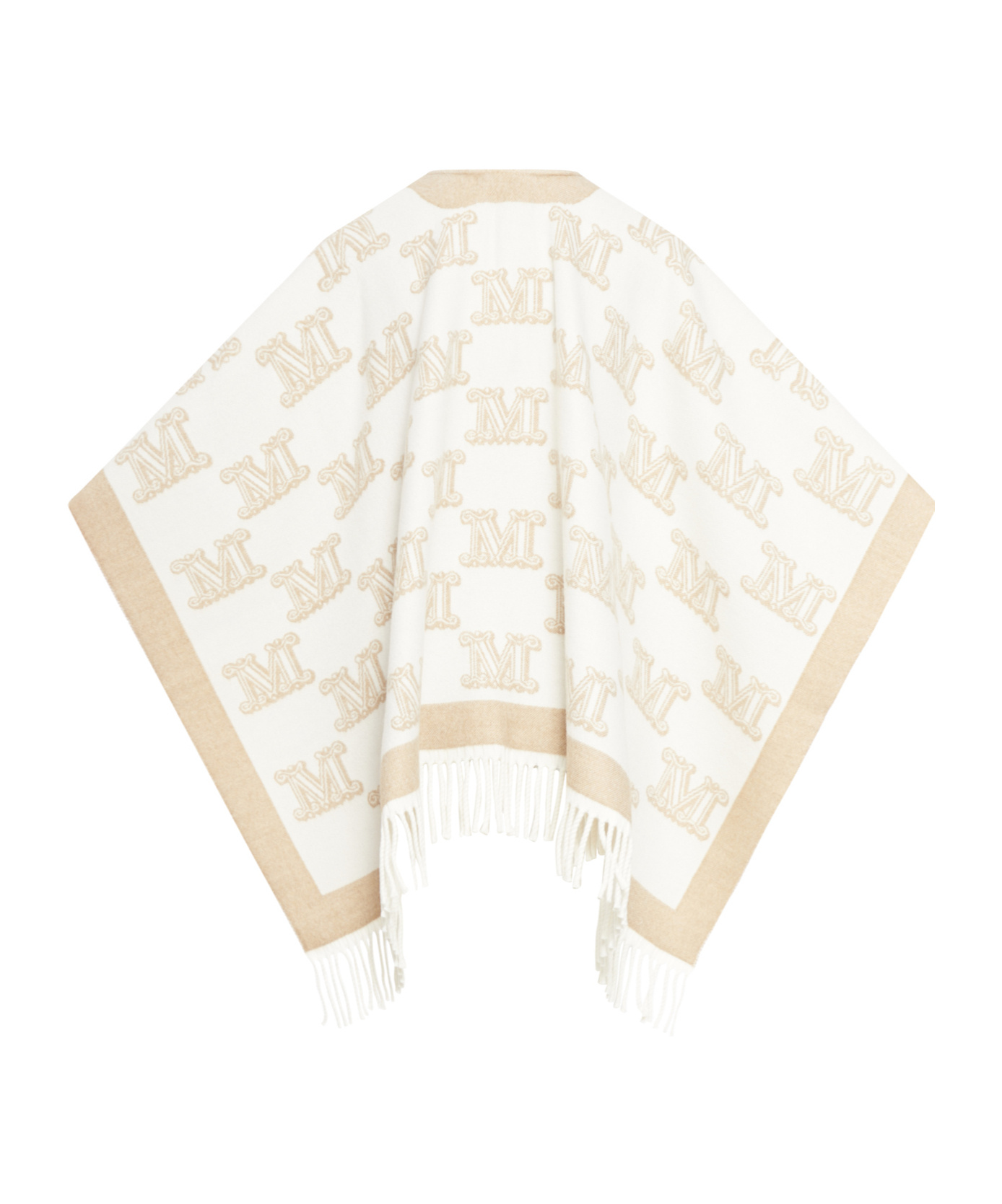 Max Mara Logo Cloak In White